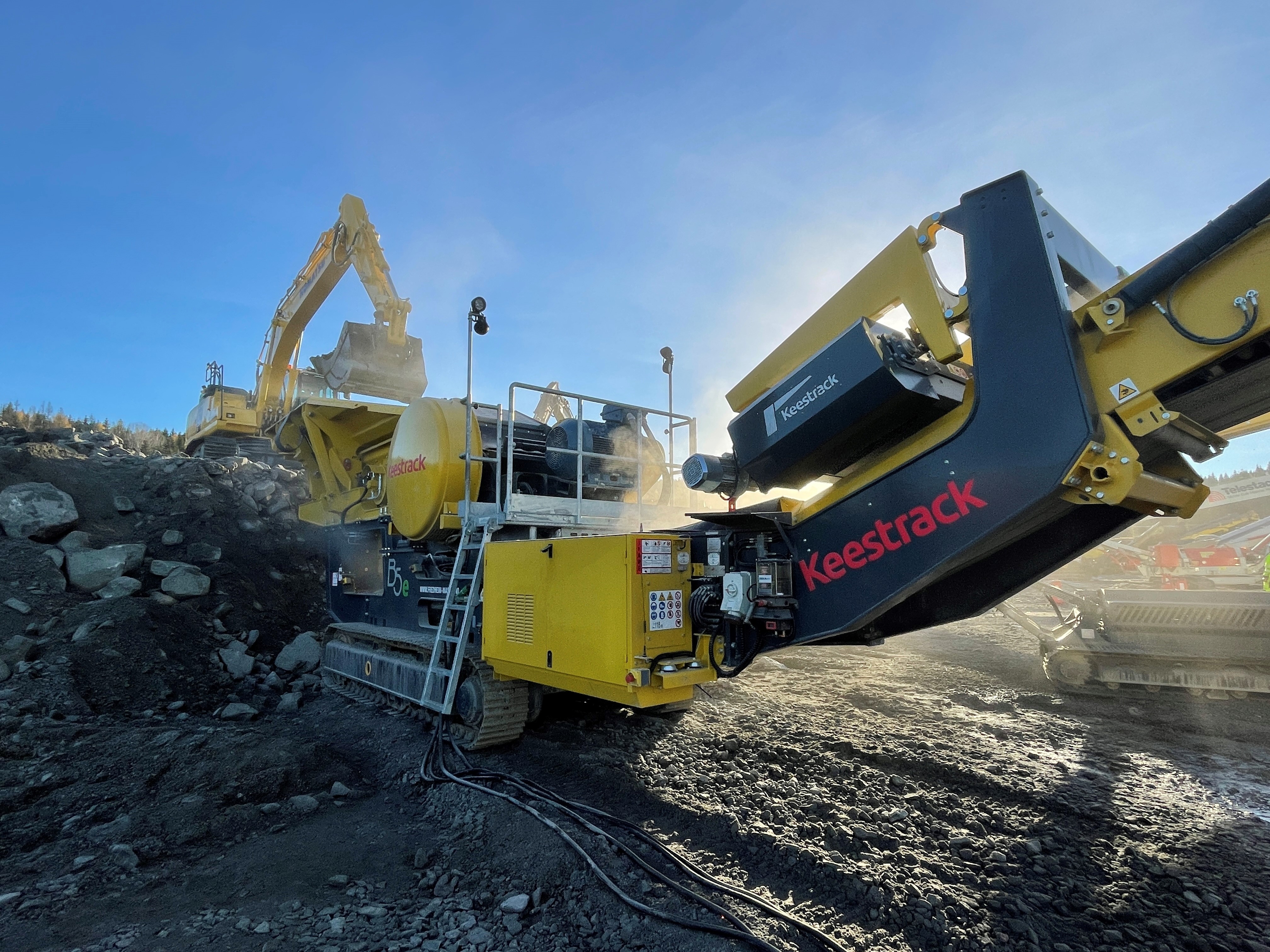 The B5 jaw crusher in the full electric drive version, without the detachable engine / gen-set unit
