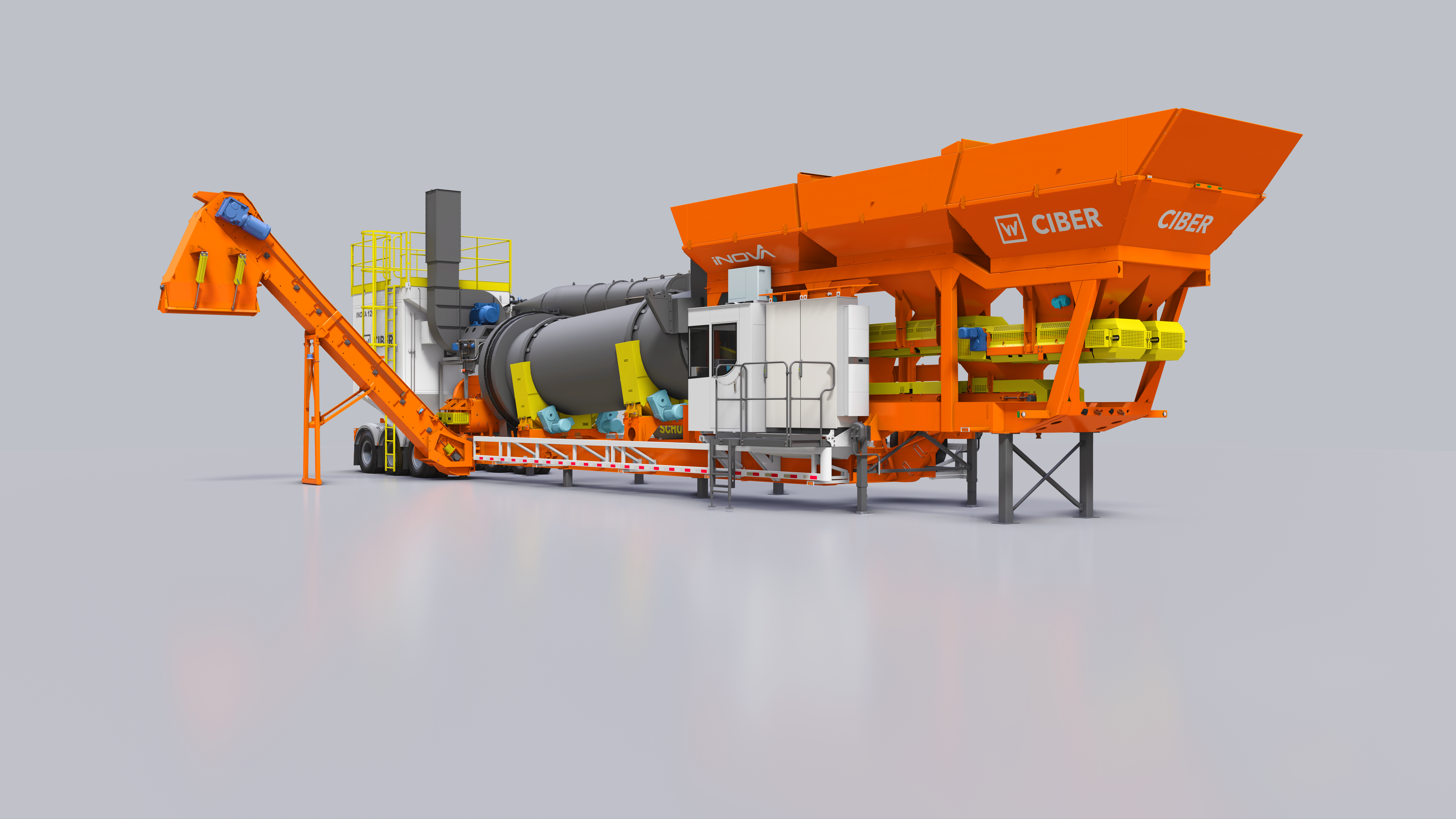 With the iNOVA 1200 mobile asphalt mixing plant, Ciber sets standards for the Latin American market in terms of mobility, quality and efficiency.