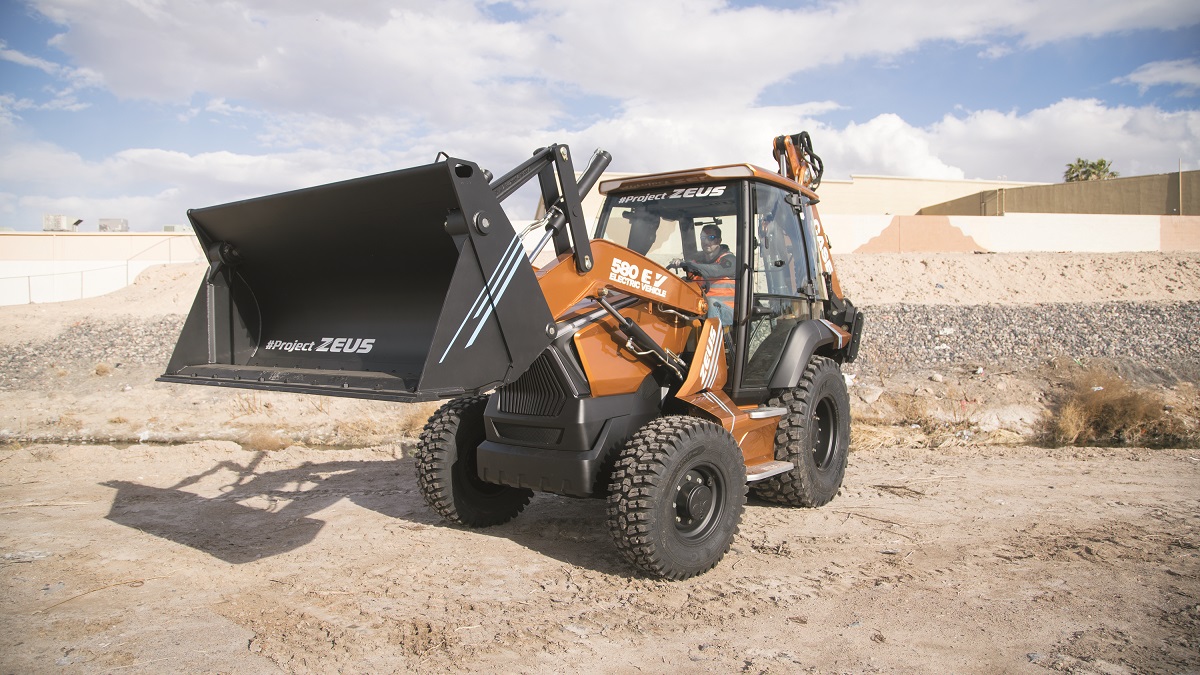 CASE 580 EV backhoe loader