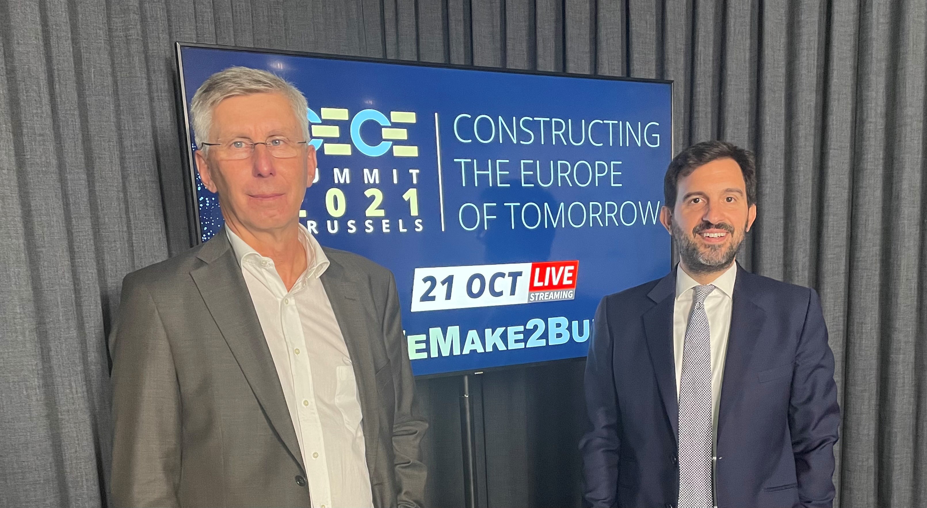 CECE President Niklas Nillroth (left) and CECE Secretary General Riccardo Viaggi (right) at the virtual CECE Summit 2021