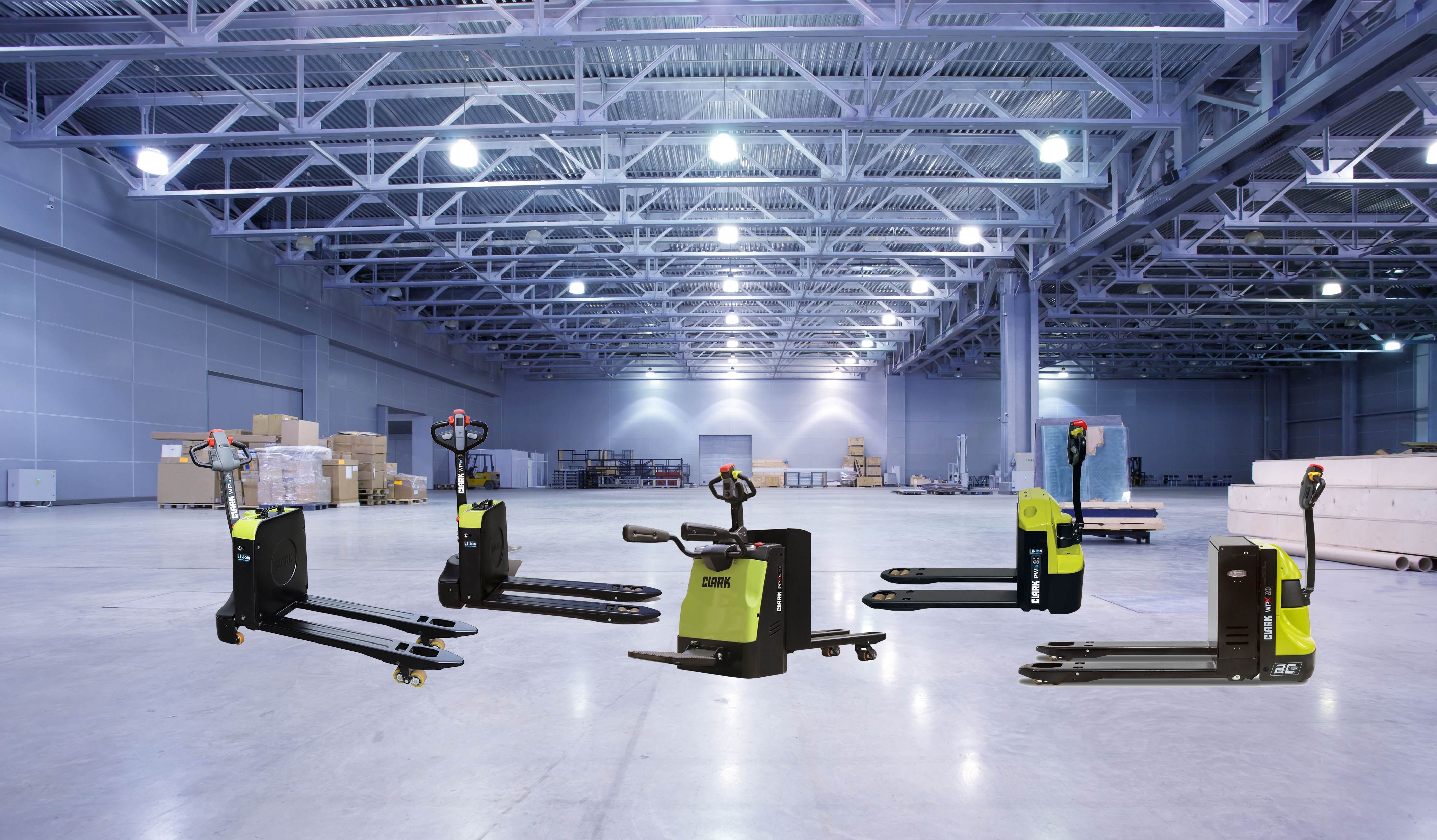 The Clark warehouse equipment with lithium-ion technology