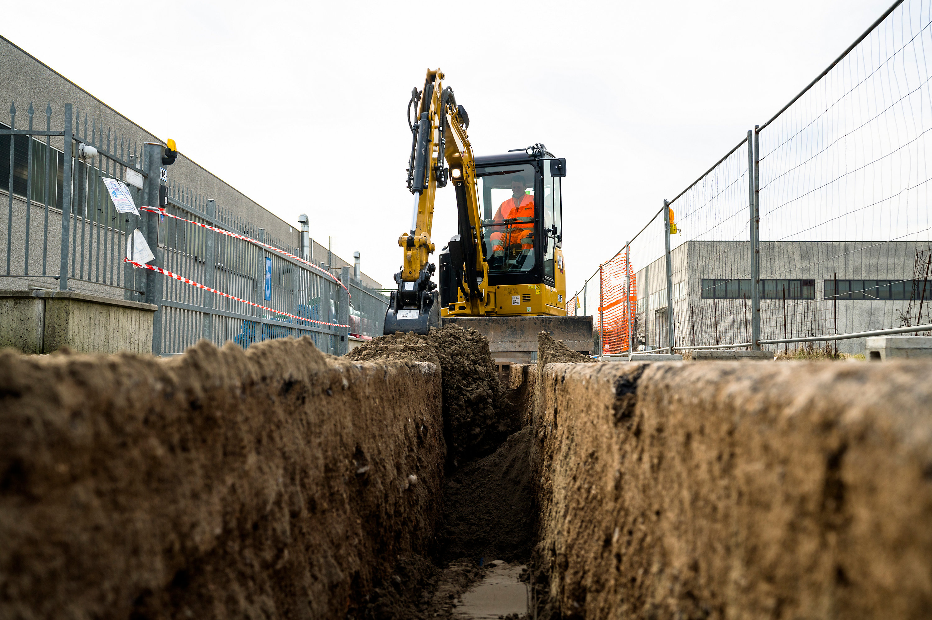 Cat 303.5 CR Mini Excavator  <br> Image source: Caterpillar UK Ltd.