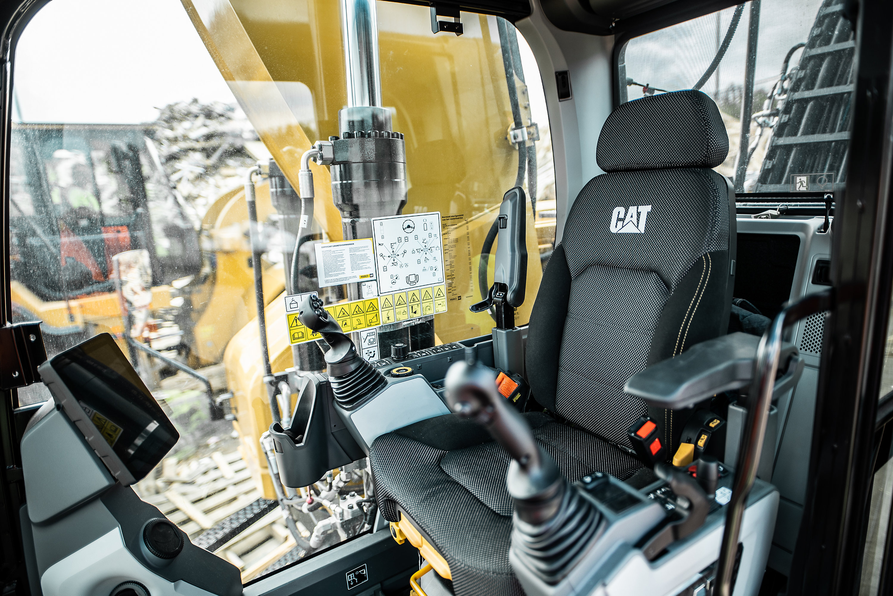 The cab of the Cat MH3026 Material Handler <br> Image source: Caterpillar UK Ltd.