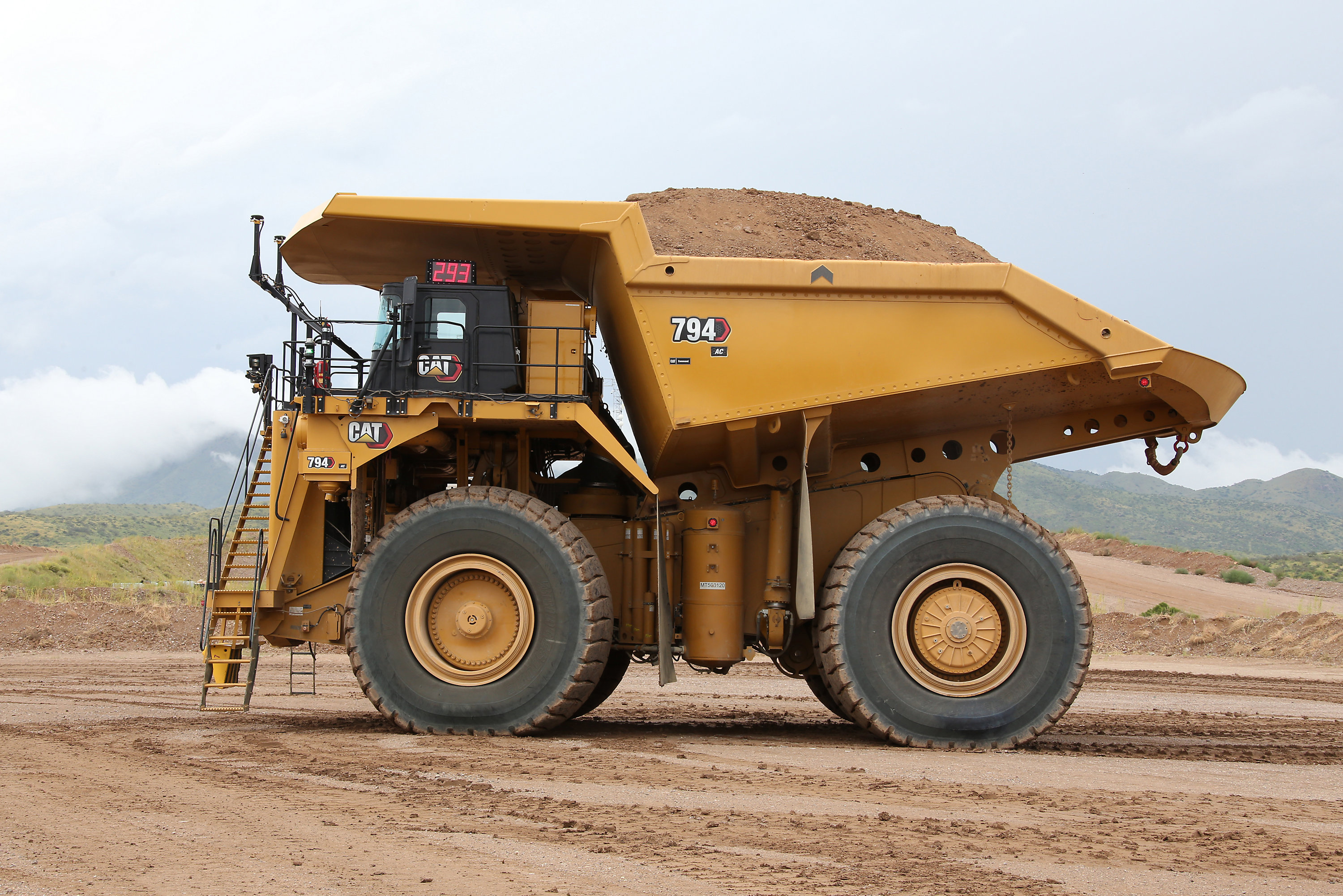 The Cat 794 AC Mining Truck is equipped with Cat® MineStar™ Command for hauling, an autonomous hauling solution. <br> Image source: Caterpillar UK Ltd.