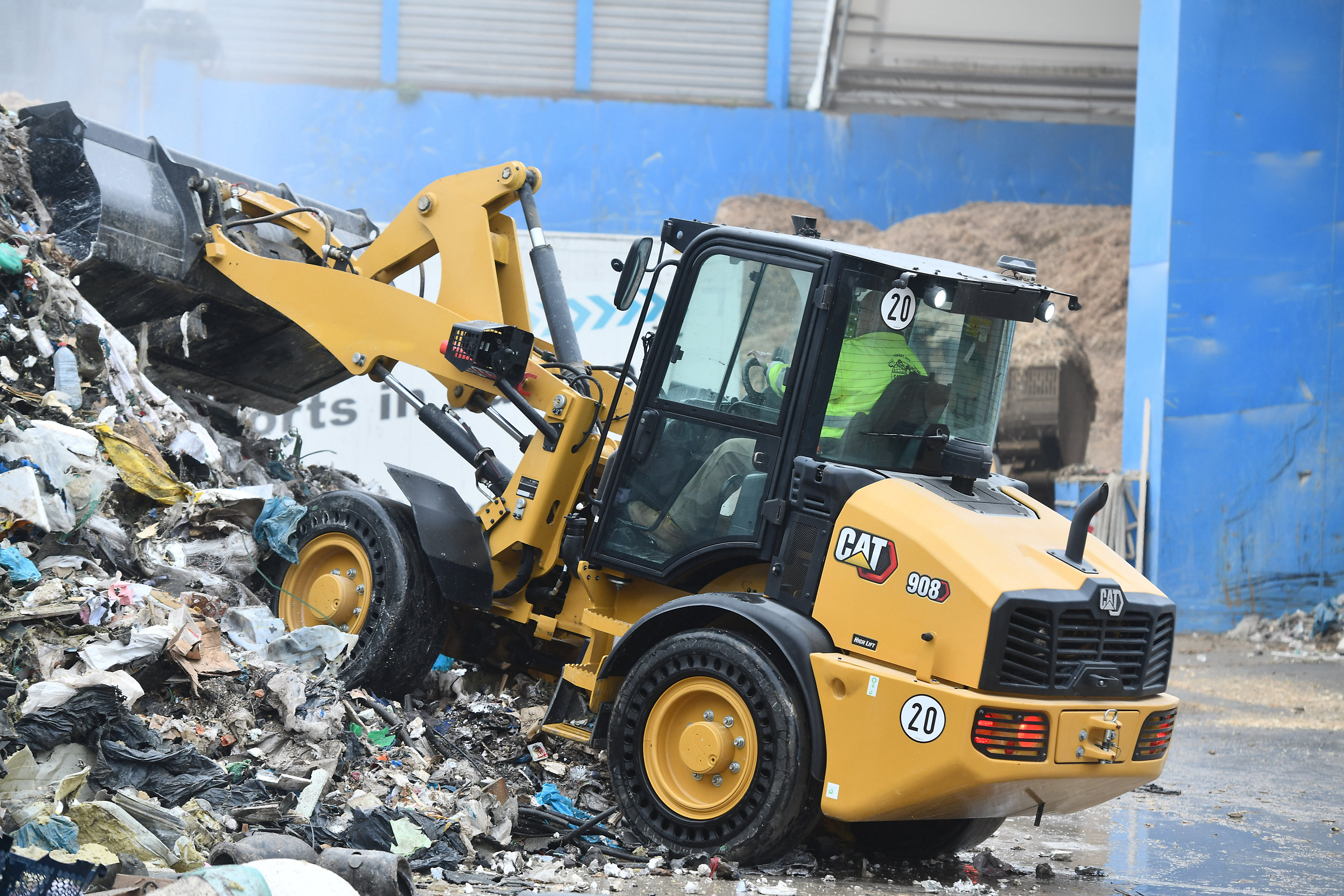 The Cat 908 compact wheel loader