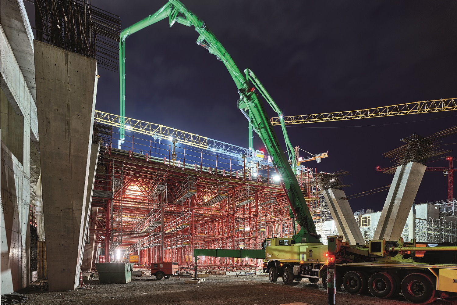 It took over 16 hours to complete the first concreting section.