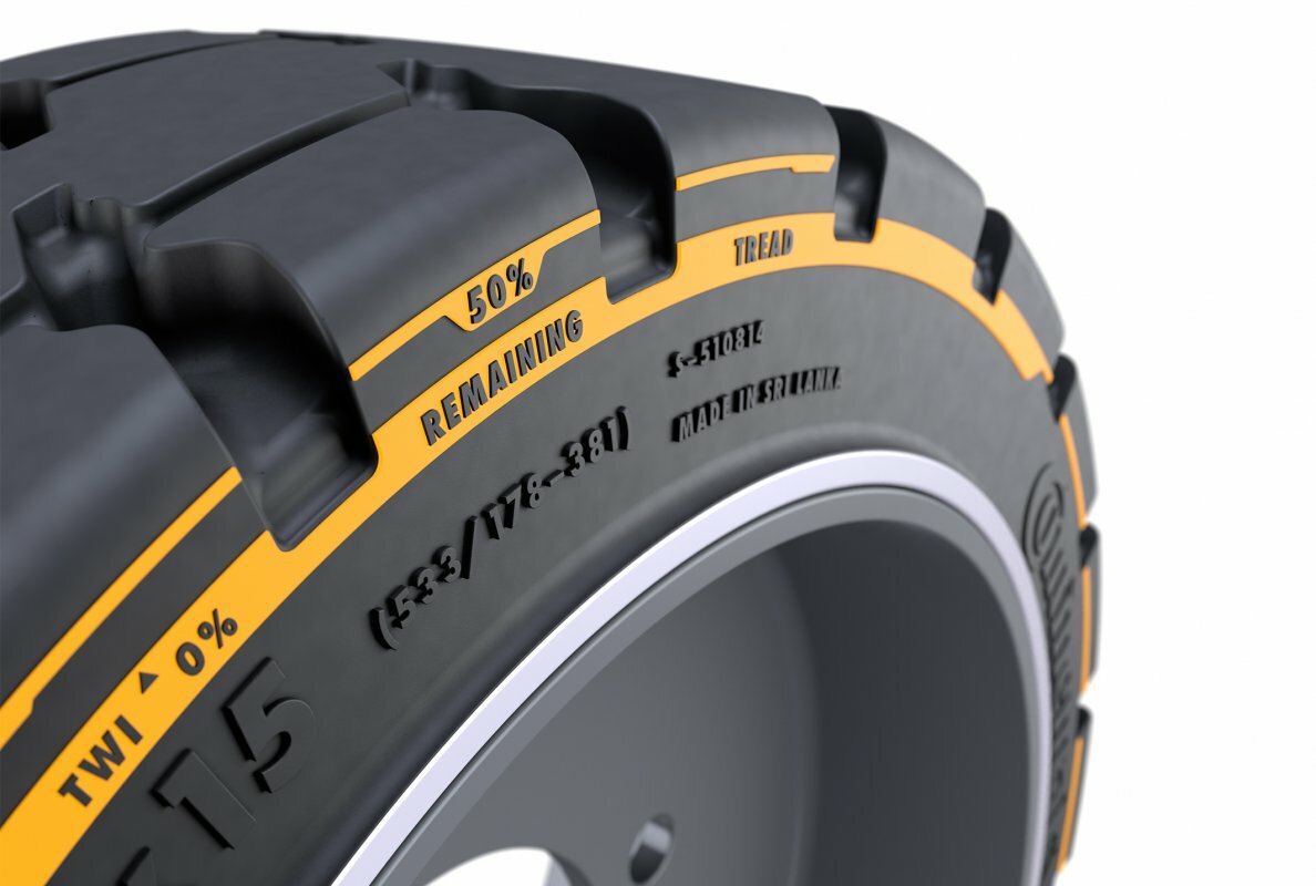 Tread wear indicators indicate when a tire is worn out and needs to be replaced.