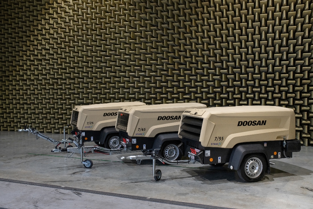 Doosan Portable Power Stage V compressors <br> Image source: DOOSAN INFRACORE EUROPE