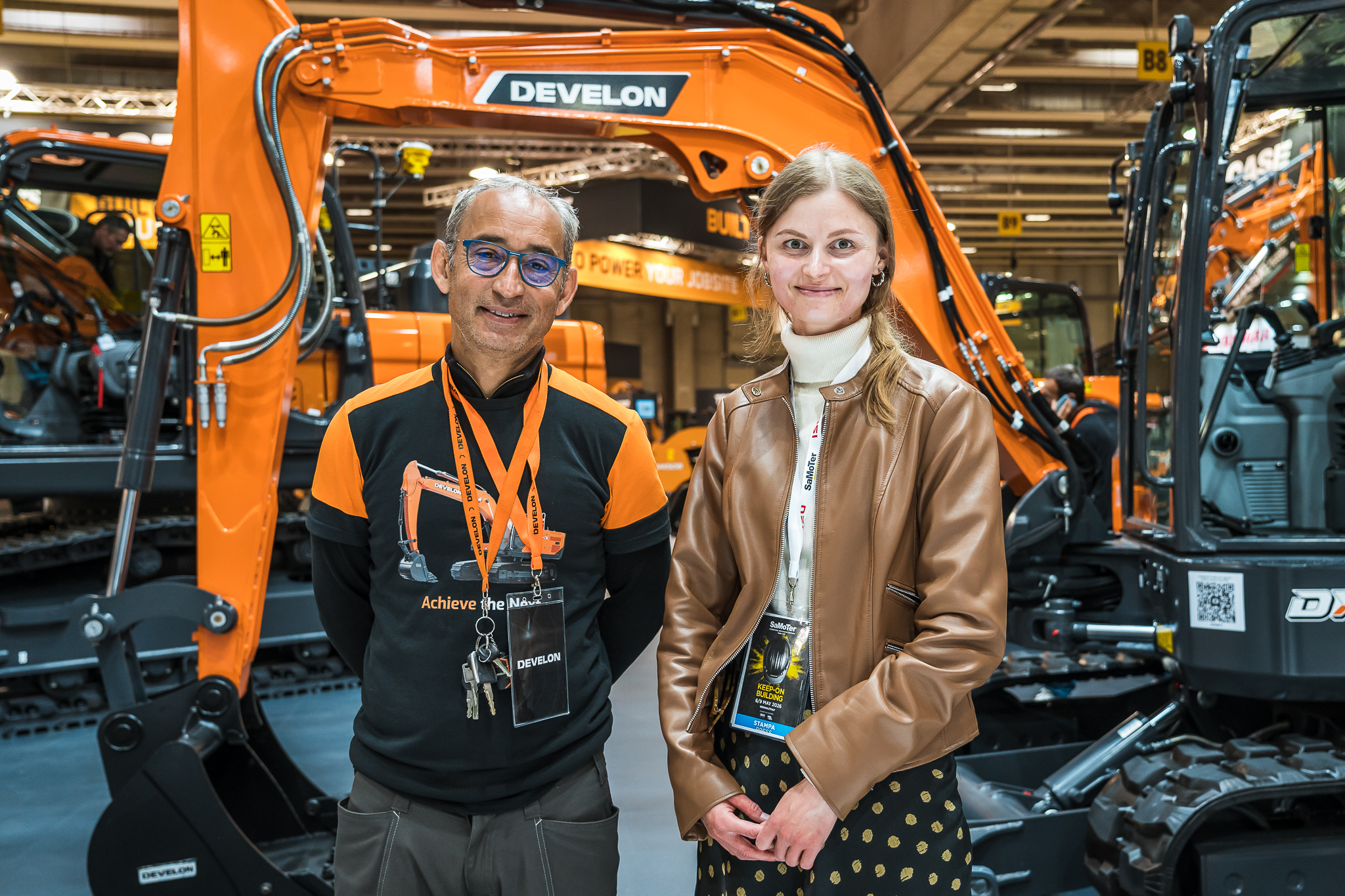 Darja Kočárová, LECTURA Press & Giuseppe Santo, Field Product Manager South Europe at Develon