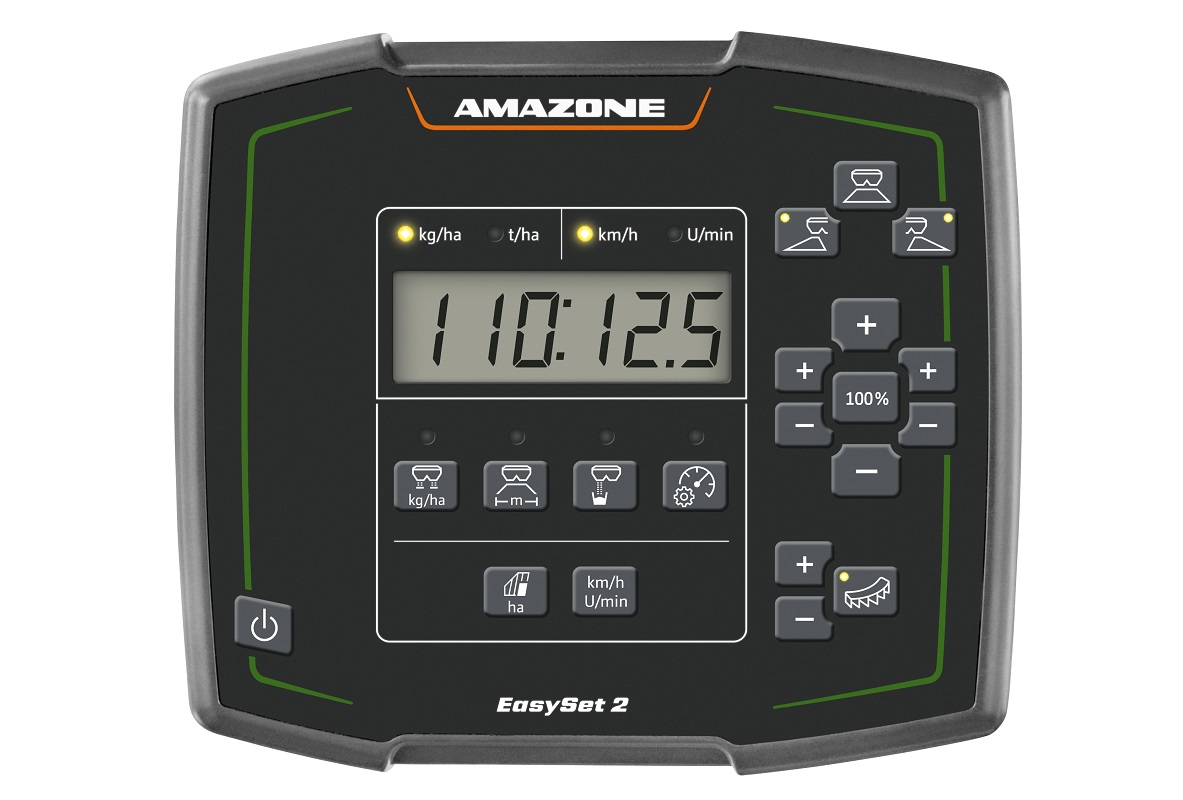 Each button on the EasySet 2 operating computer has its own function. This makes operation very simple for the user and, at the same time, extremely comfortable. <br> Image source: AMAZONEN-WERKE H. DREYER SE & Co. KG