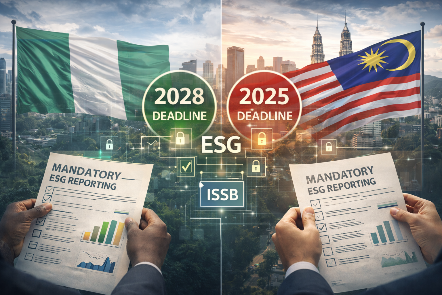 Nigeria and Malaysia set mandatory ESG reporting deadlines aligned with ISSB standards.