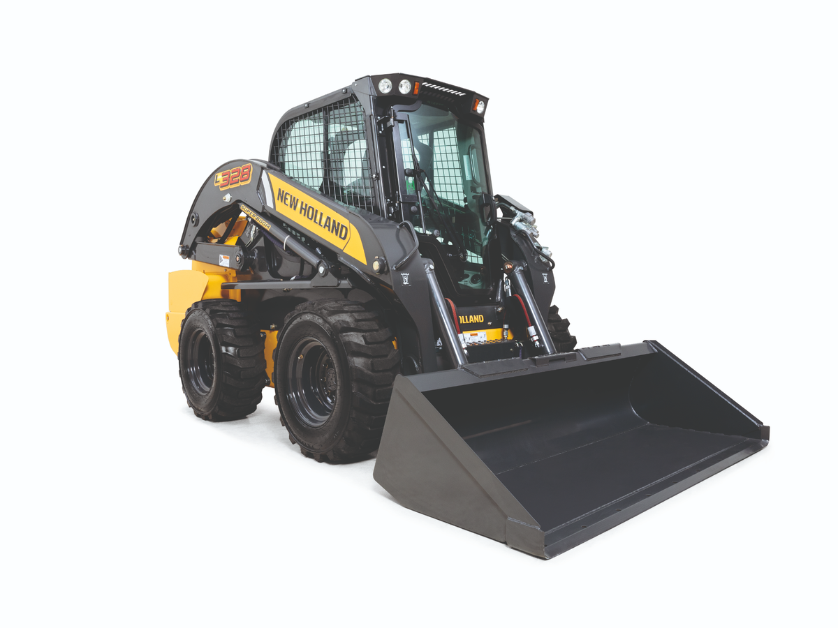Meet your challenges head-on with 300 Series skid steer loaders from New Holland. The L328 is designed to make your workday more productive and comfortable with noteworthy dump height and reach, swift cycle times, and time-saving travel speeds.