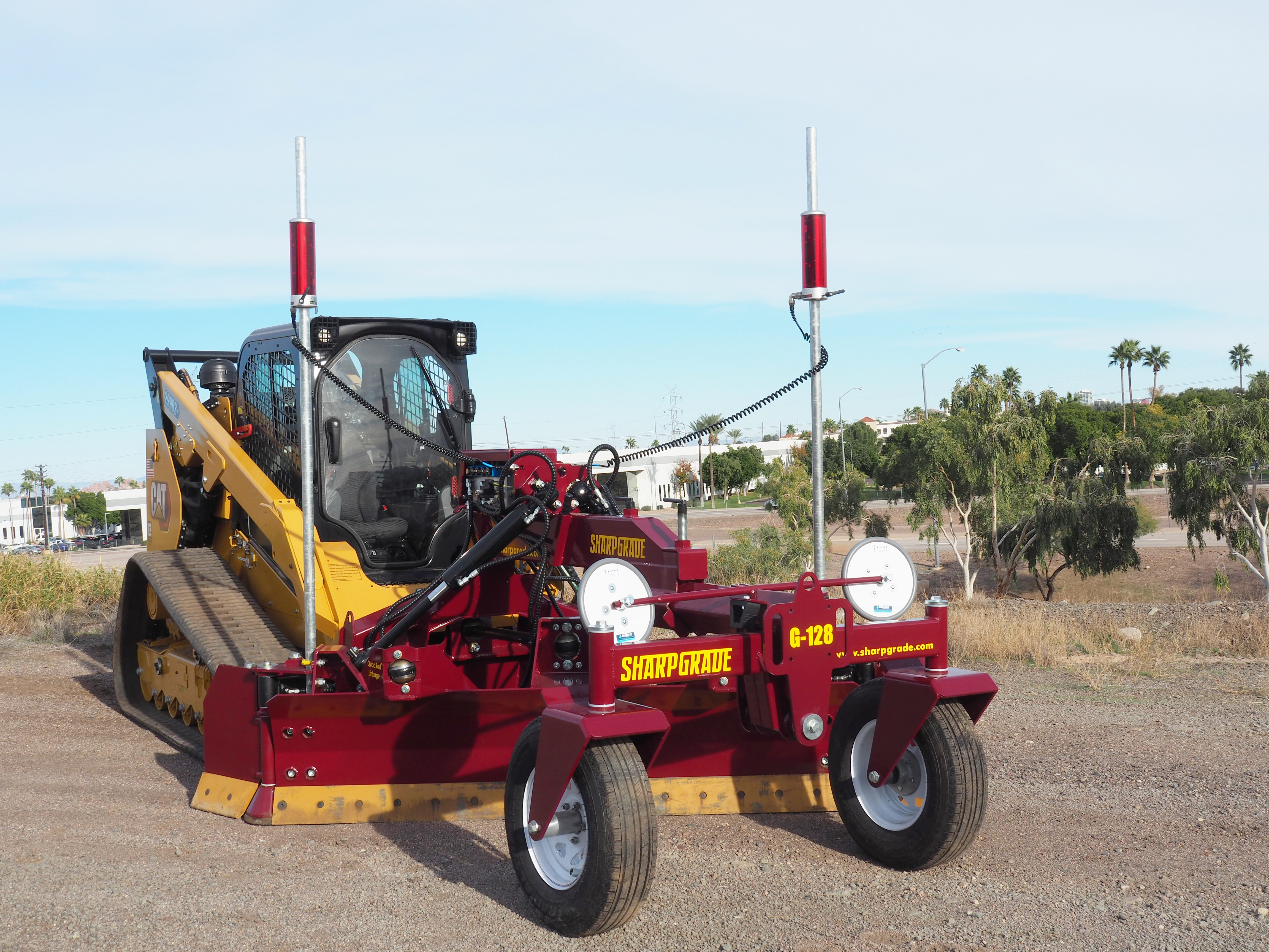 SharpGrade model G-128 with QuadGrade 2D machine control