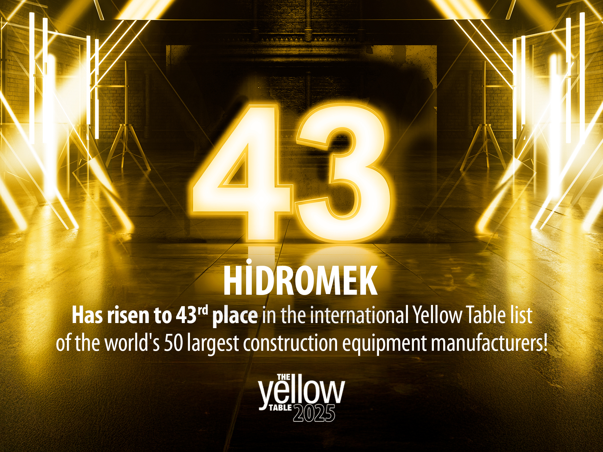 HİDROMEK continues to rise among the world's largest construction equipment manufacturers