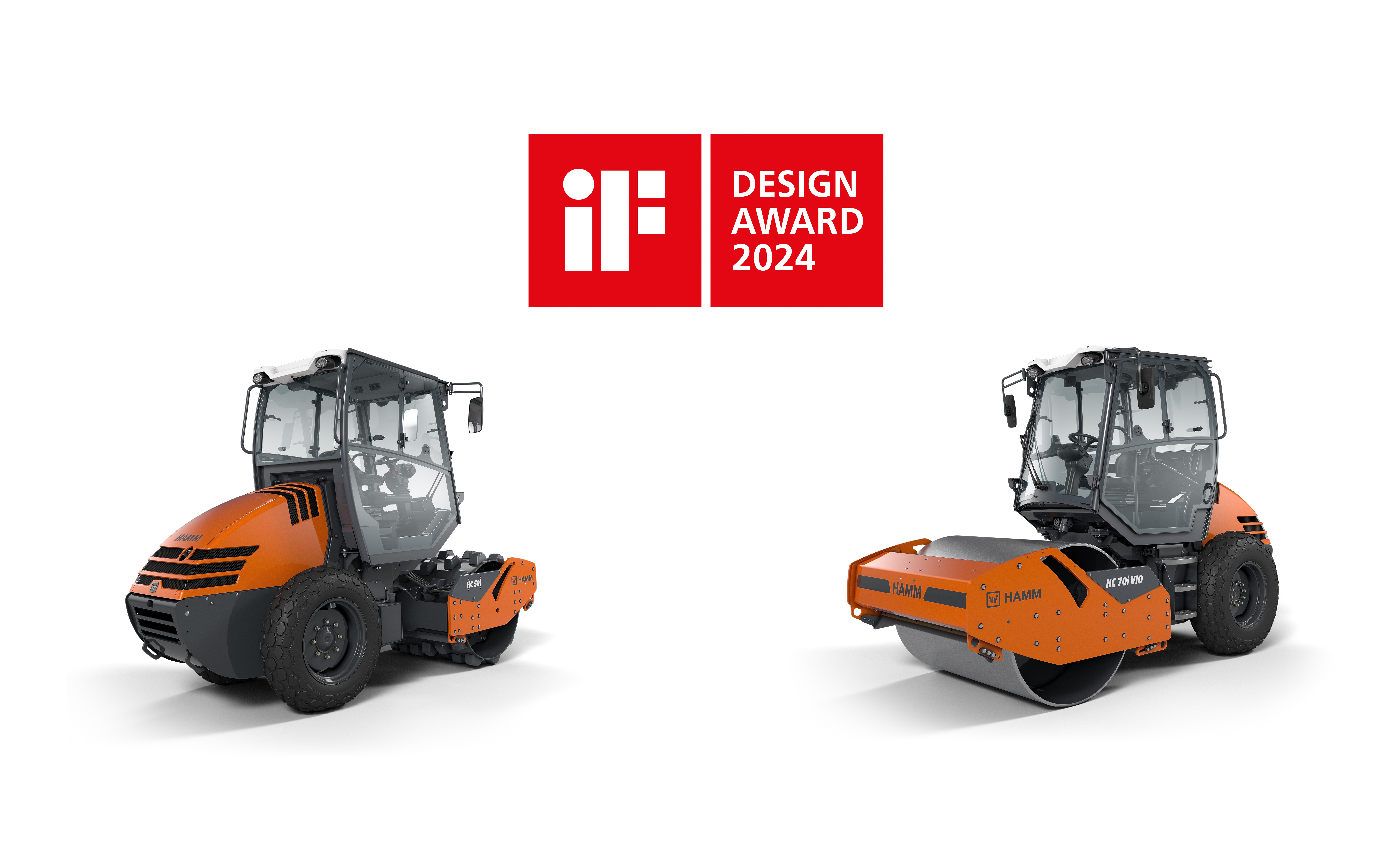 iF Design Award for HC 50i – HC 70i small compactors: In a two-stage process, the 5 to 7 t machines were awarded the prestigious design prize.