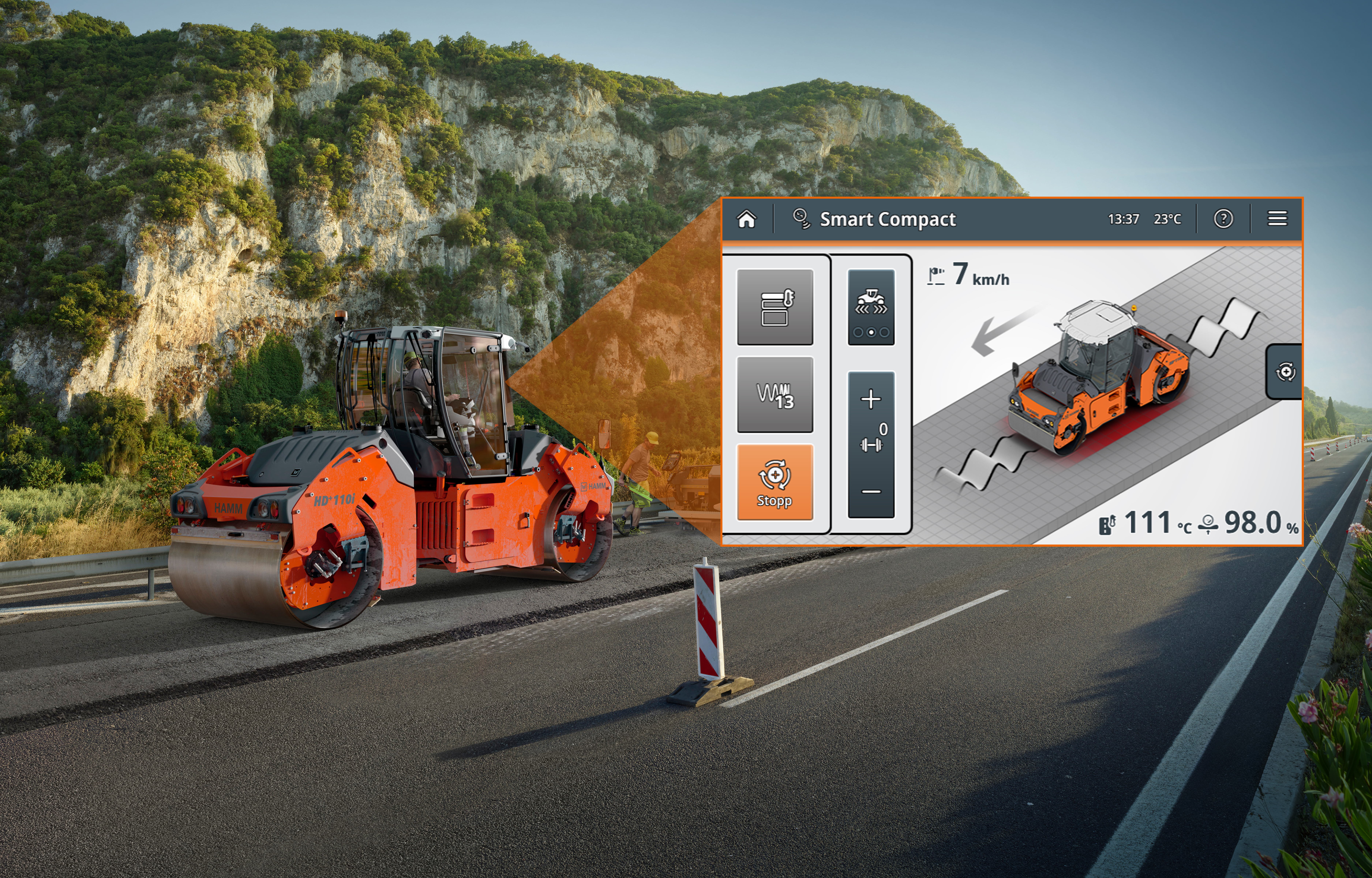 Smart Compact Pro will initially be available for Hamm HD+ series tandem rollers.
