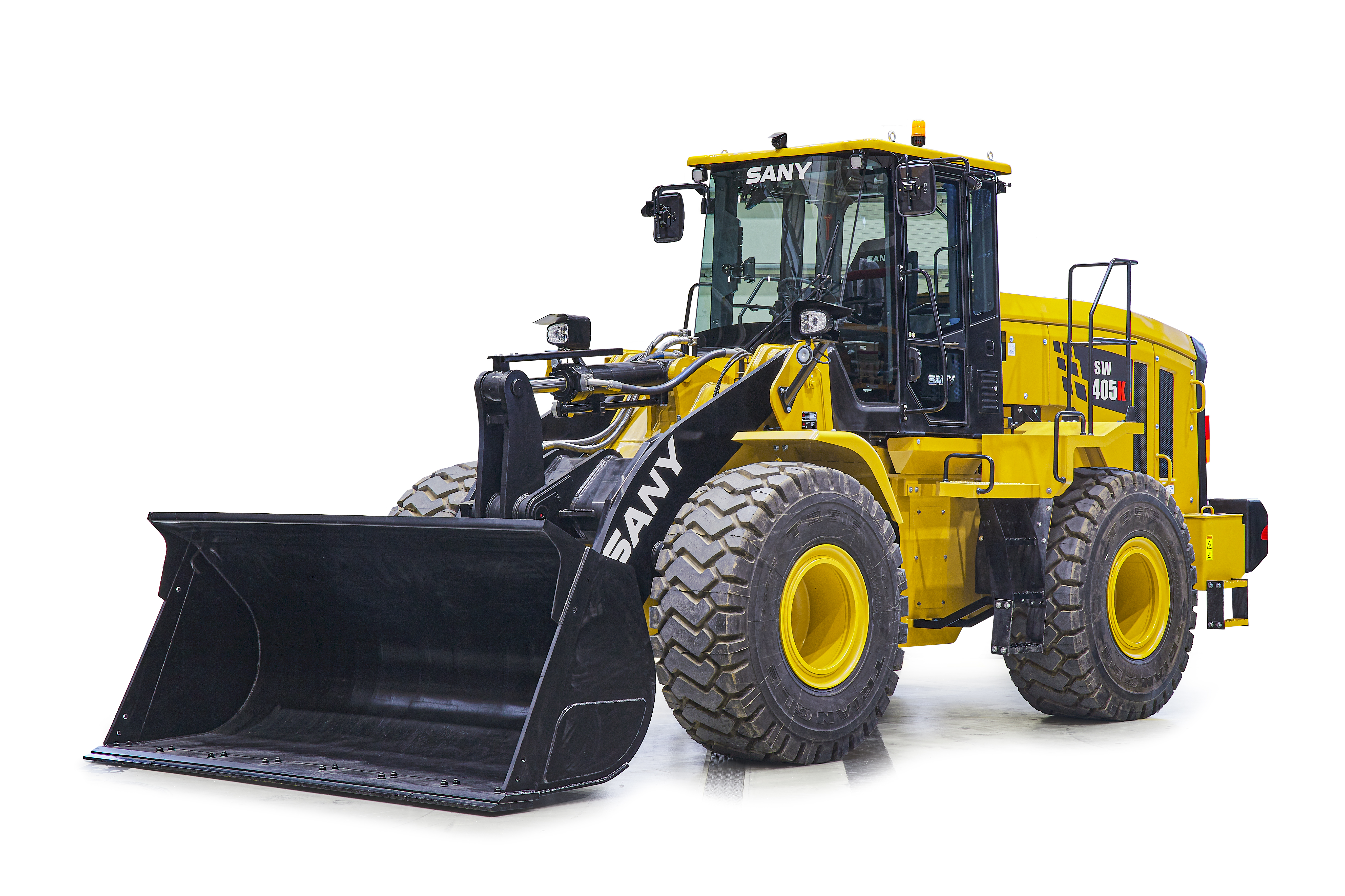 The new SANY SW405 wheel loader - one of the heavy exhibits in Neumünster
