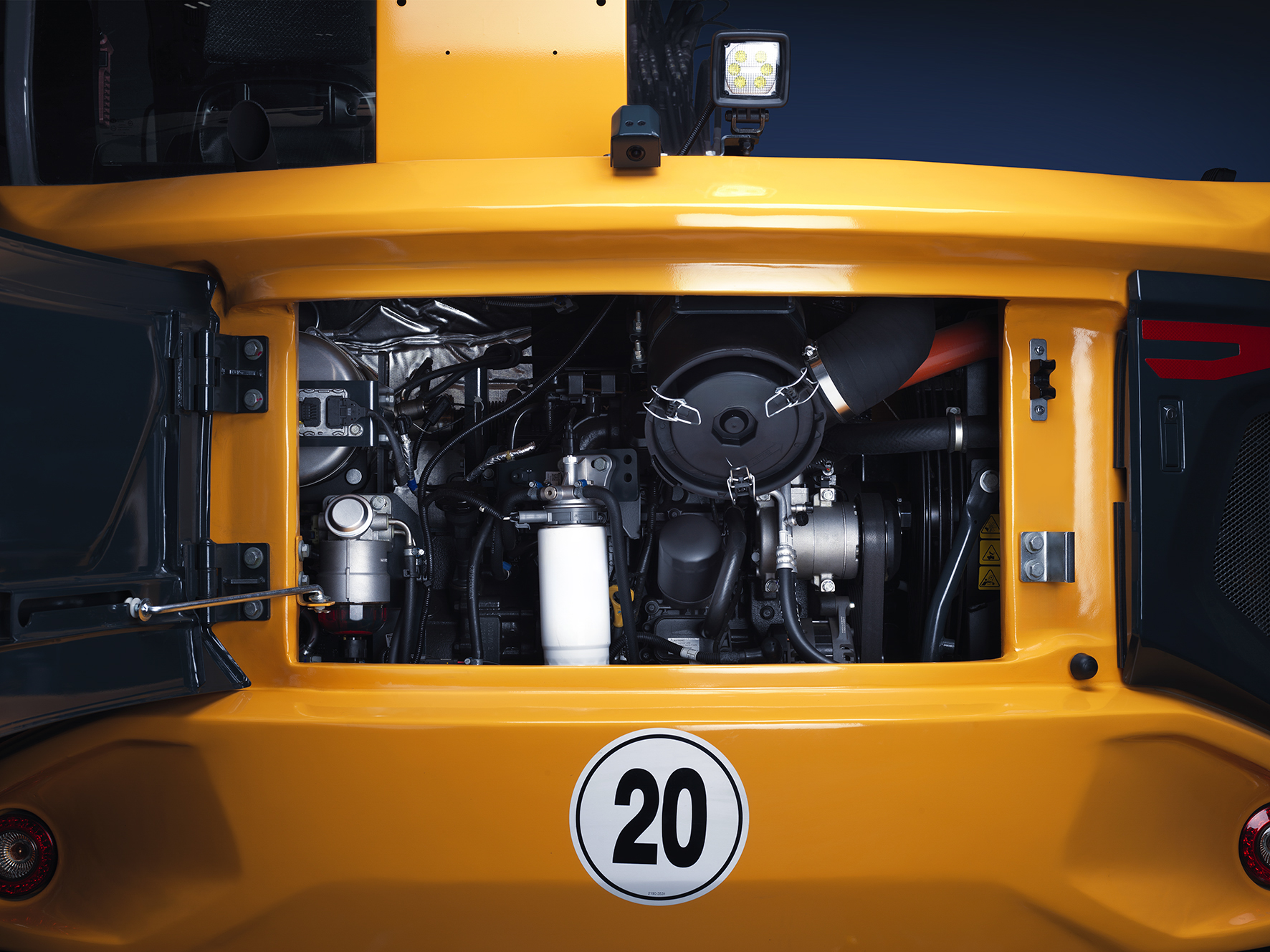 HW100A wheel excavator engine