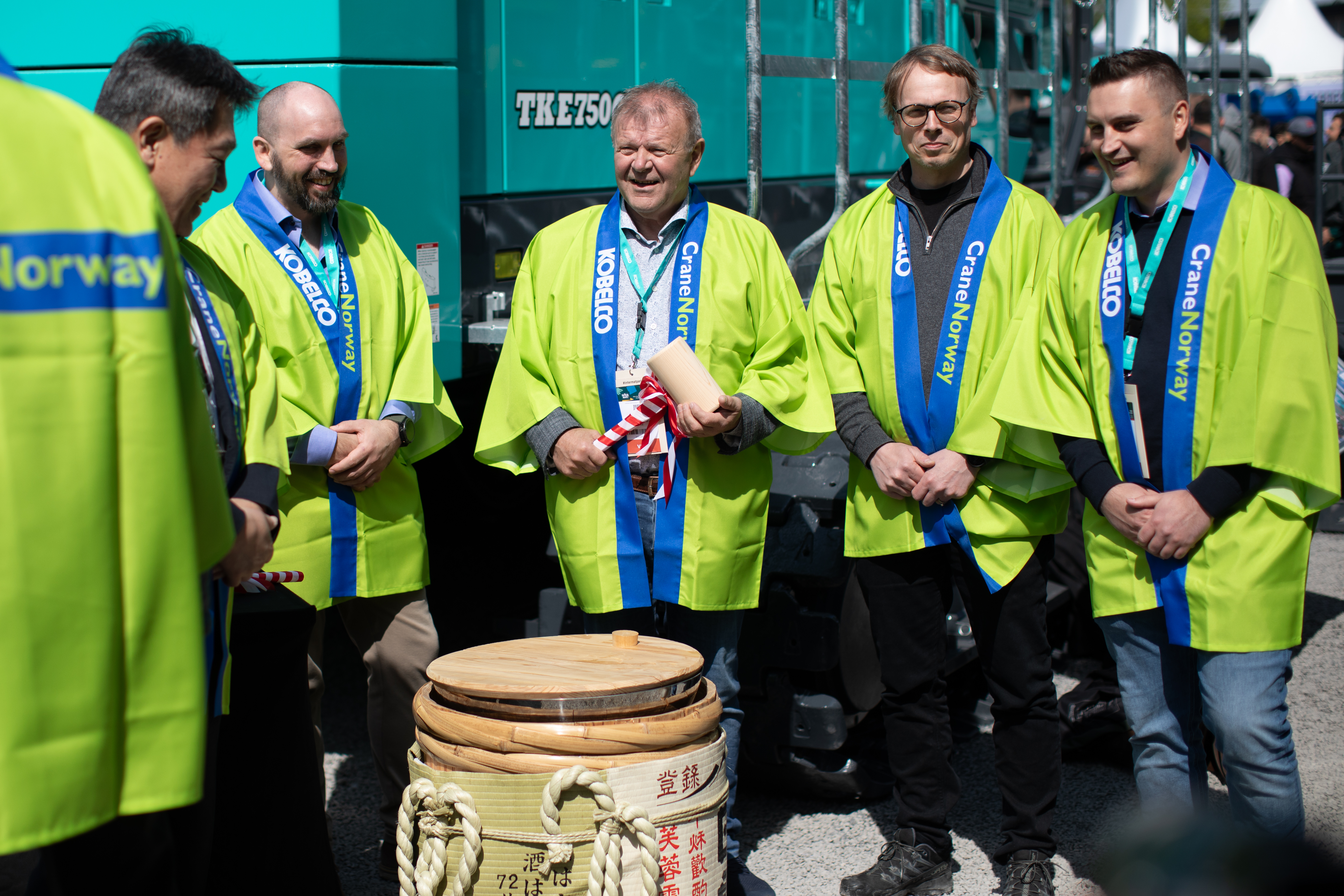 Ceremonial handover during Intermat symbolizing prosperity and success