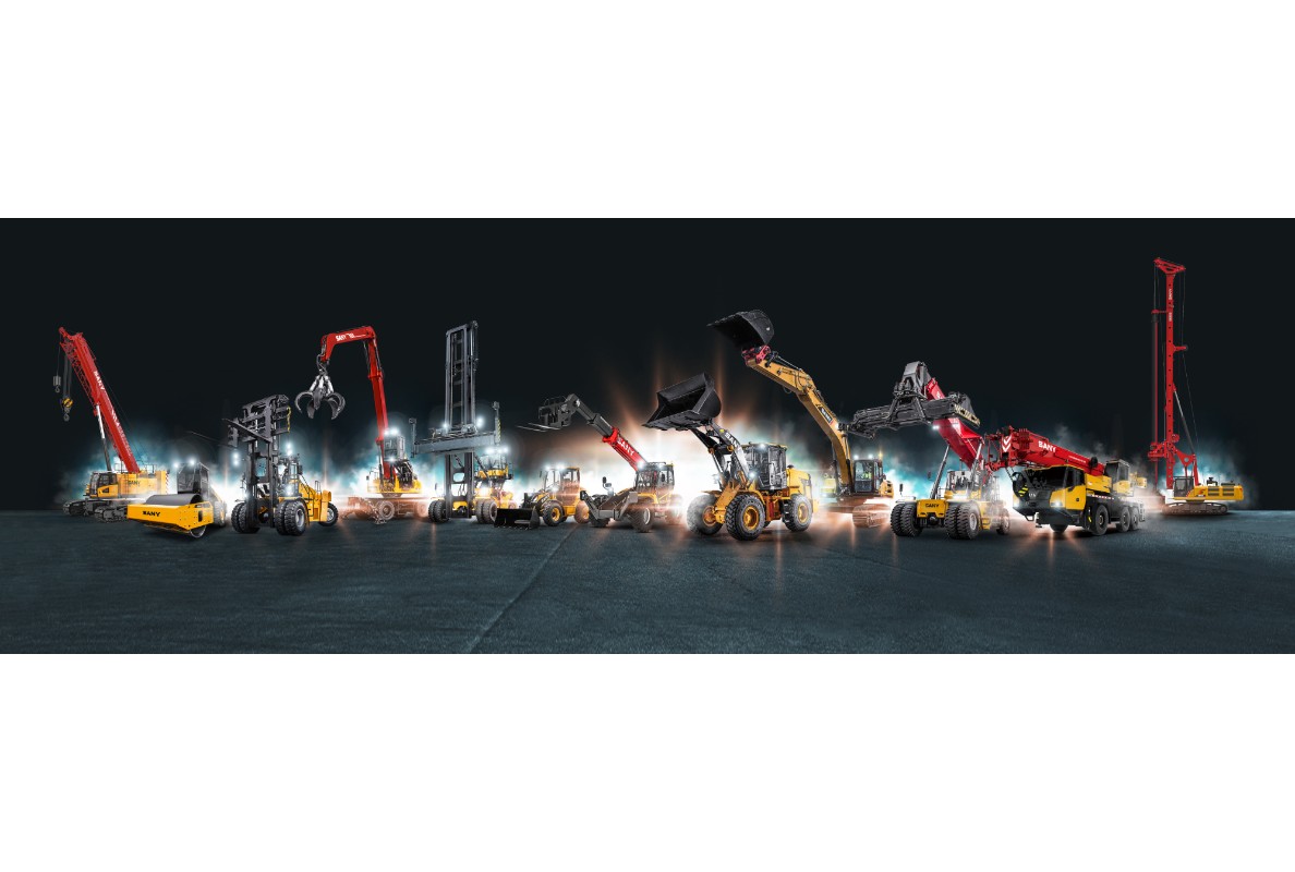A choice of SANY's construction machinery portfolio