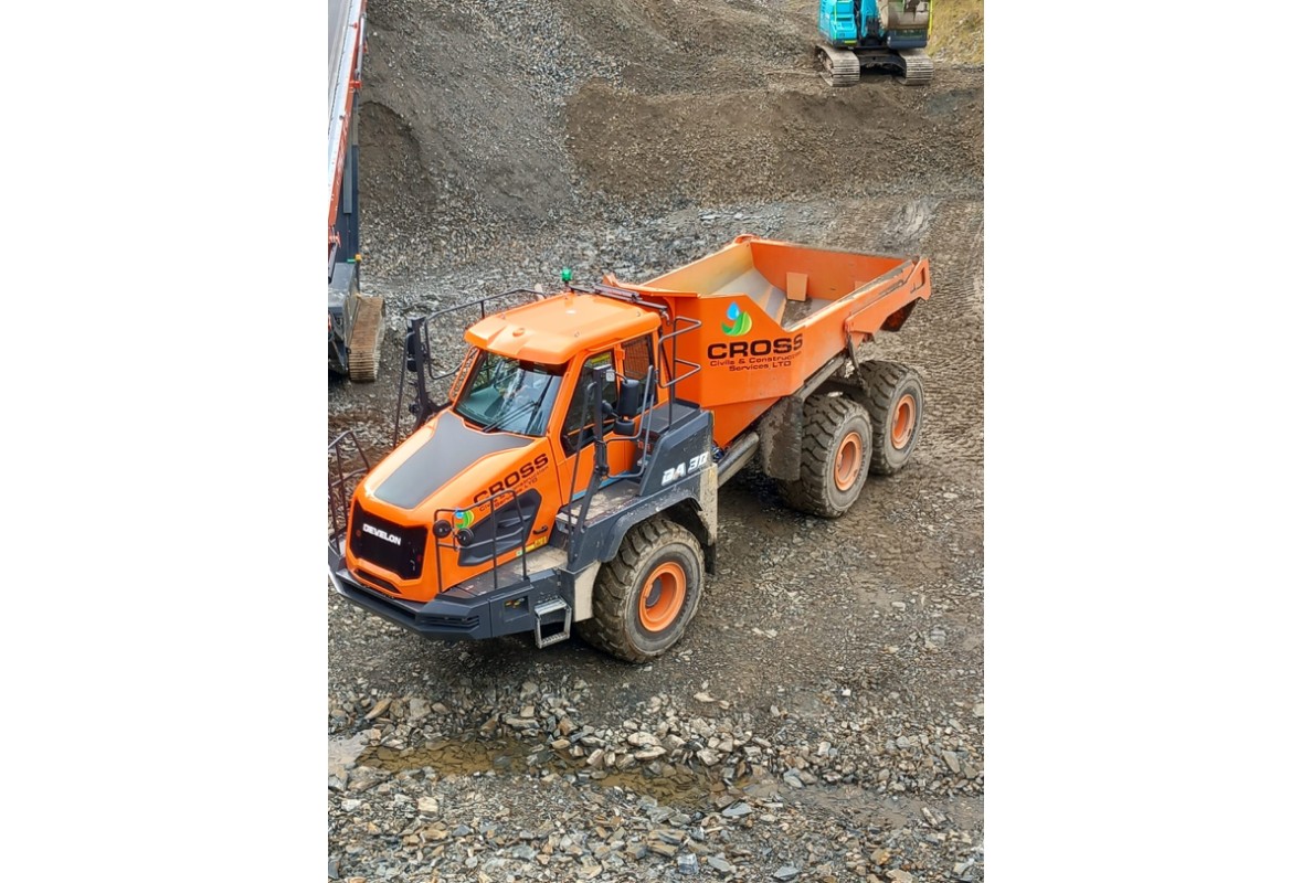 New Develon DA30-7 Articulated Dump Truck Joins Cross Fleet