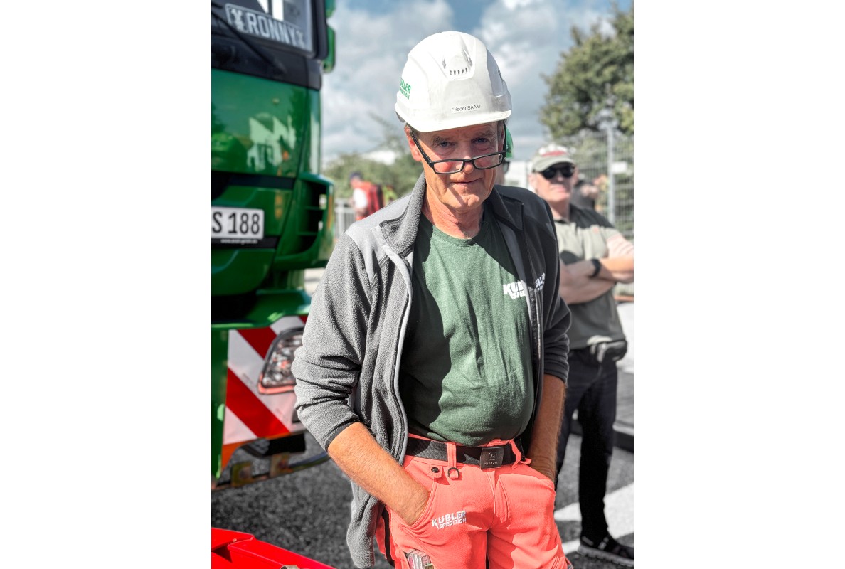 Frieder Saam: With his experience and the support of the entire transport team, he mastered every challenge during the transport.