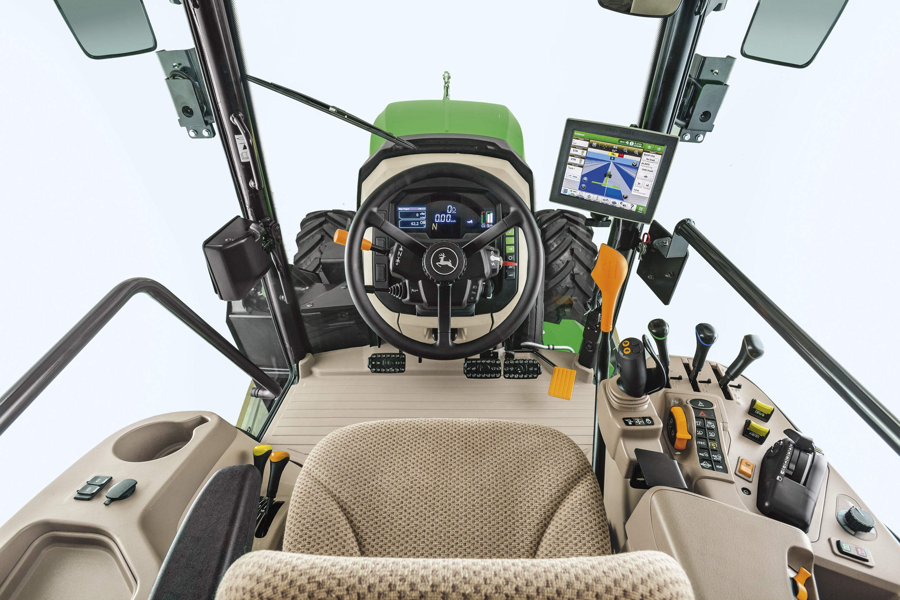 John Deere 5ML in cab