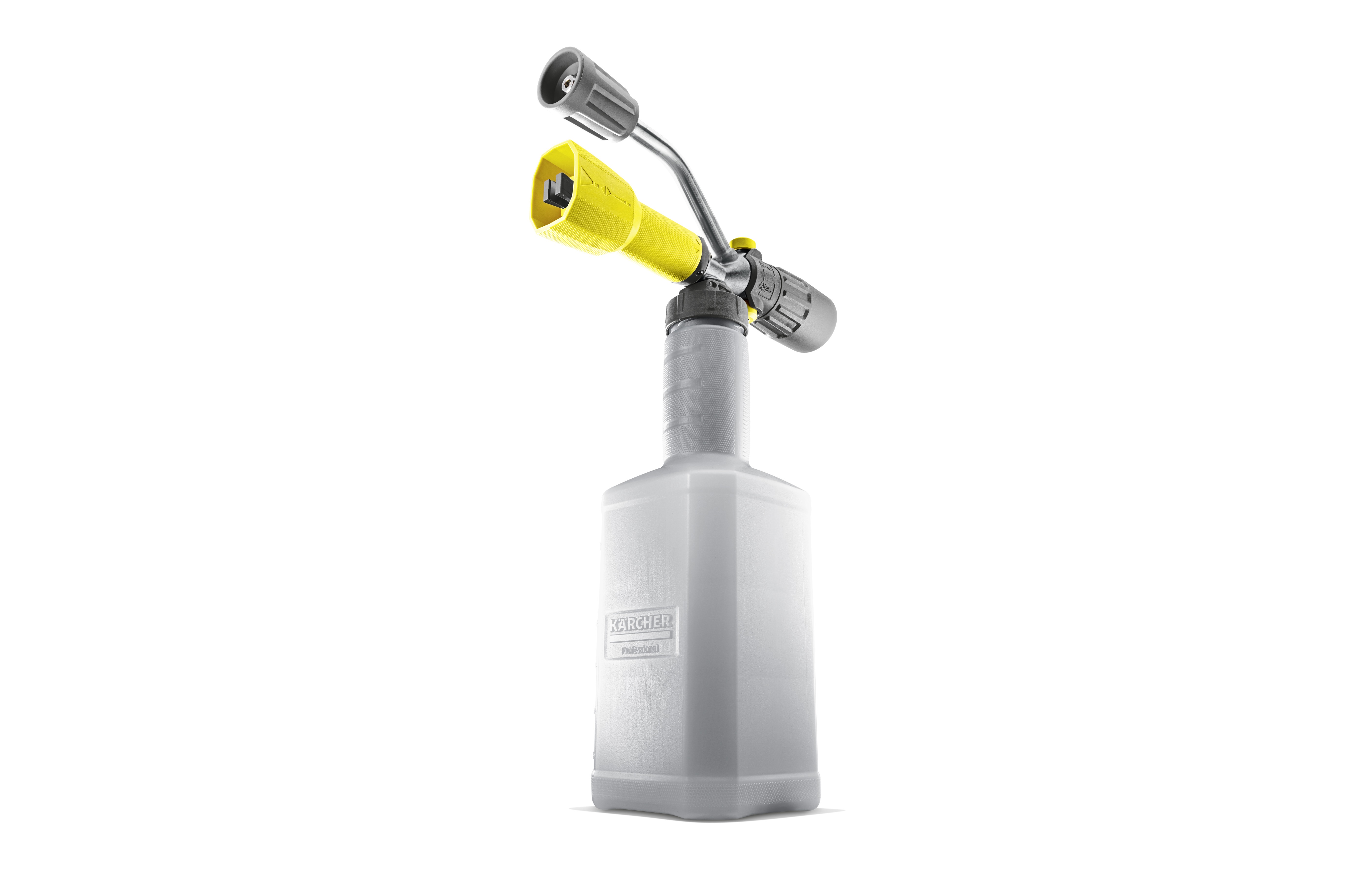Without having to change the spray lance, the DUO Advanced cup foam lance can change from foam to high-pressure jet. 