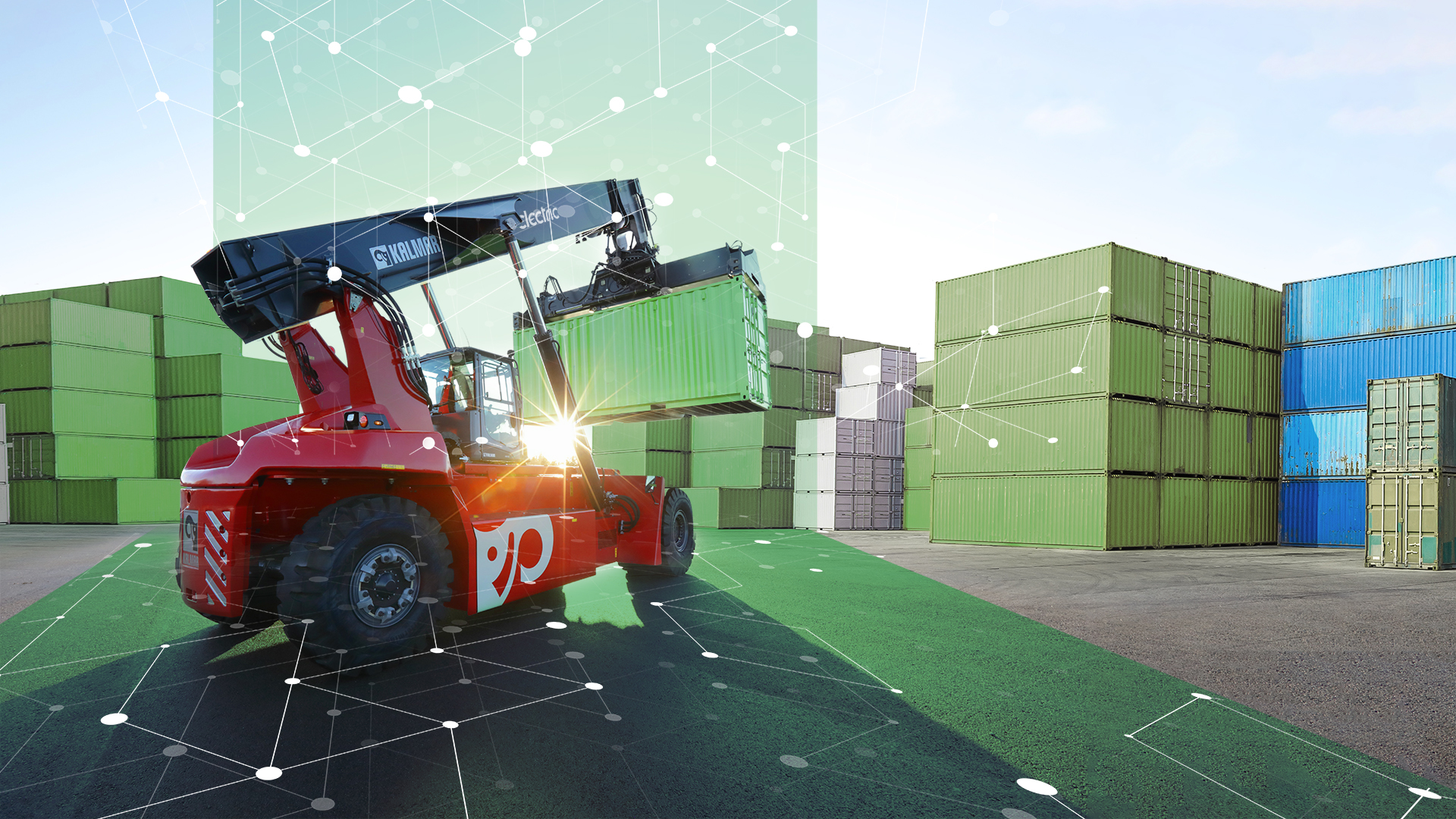 Kalmar electric reachstacker