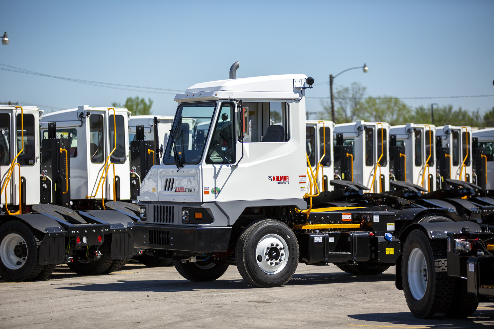 Kalmar Ottawa T2 terminal tractors <br> Image source: Cargotec Corporation; Kalmar