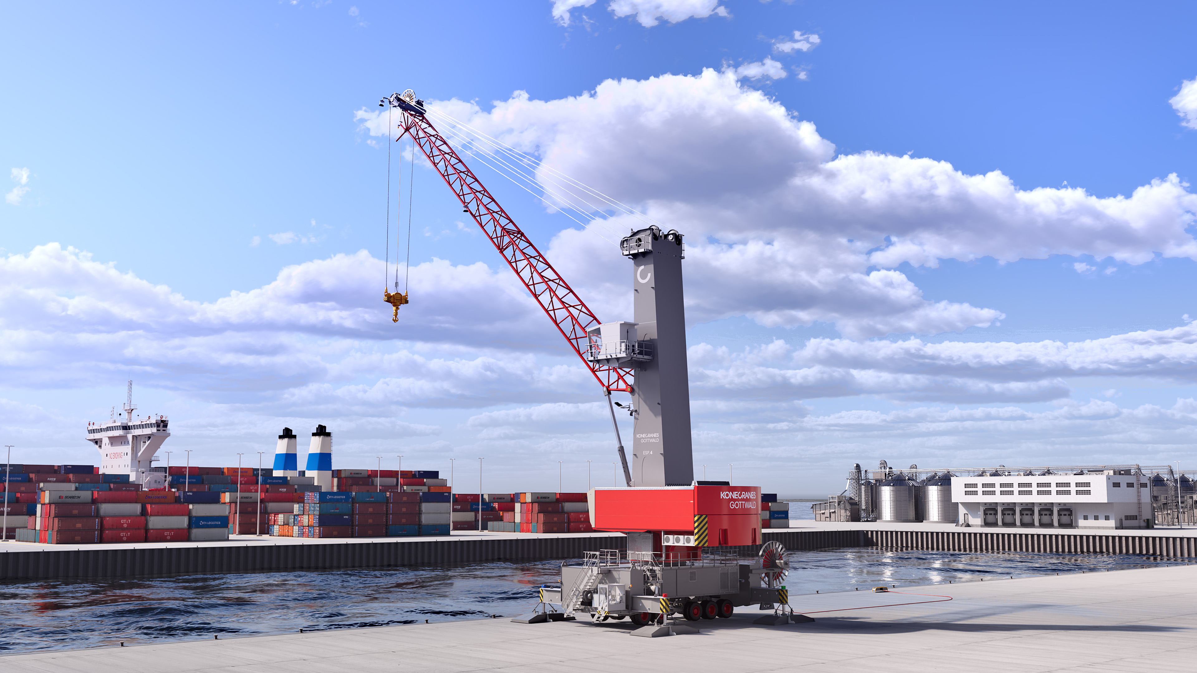 Smaller harbor crane, same big-time performance: meet the new Konecranes Gottwald ESP.4 Mobile Harbor Crane