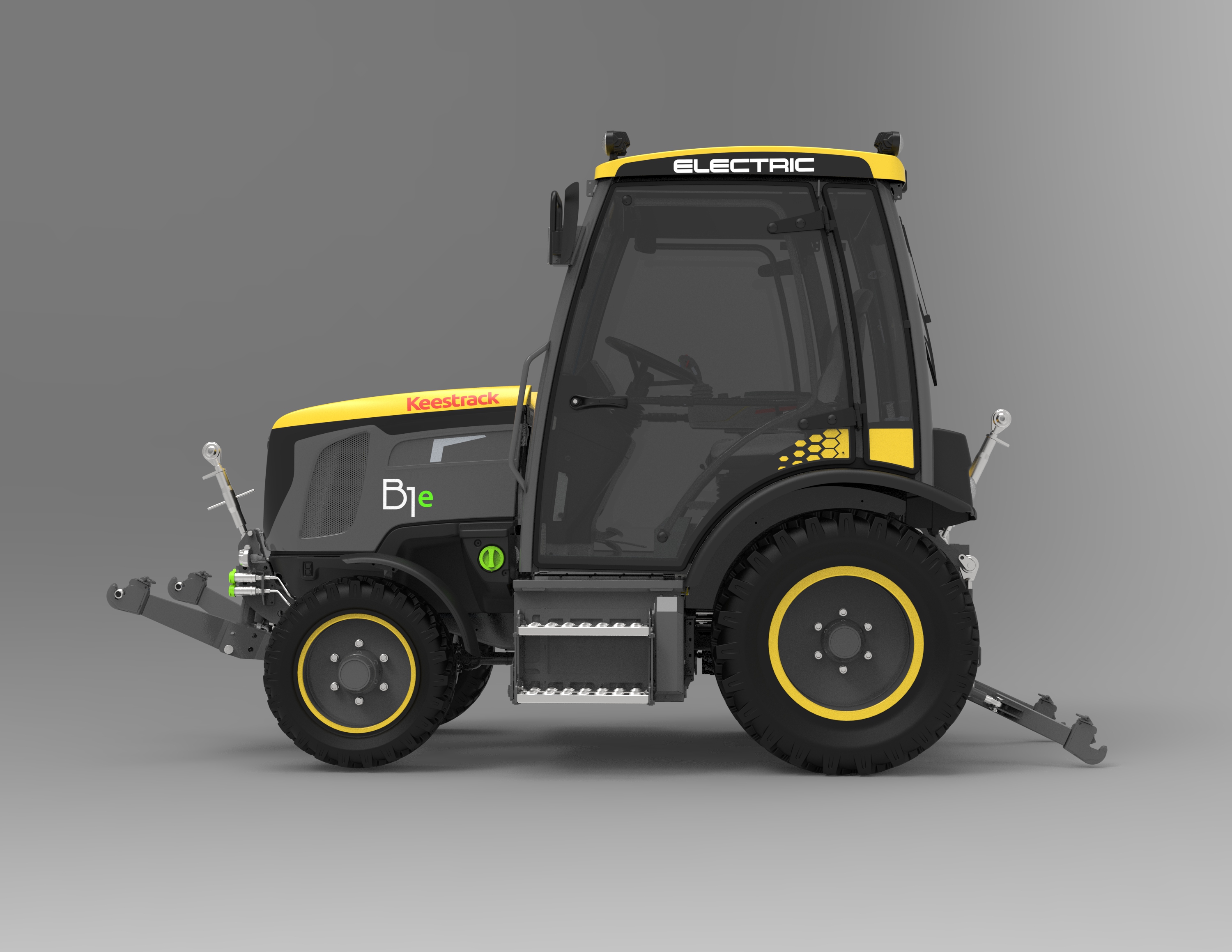 Keestrack is ready to launch a Pre-Series model of a full electric driven compact tractor at Bauma