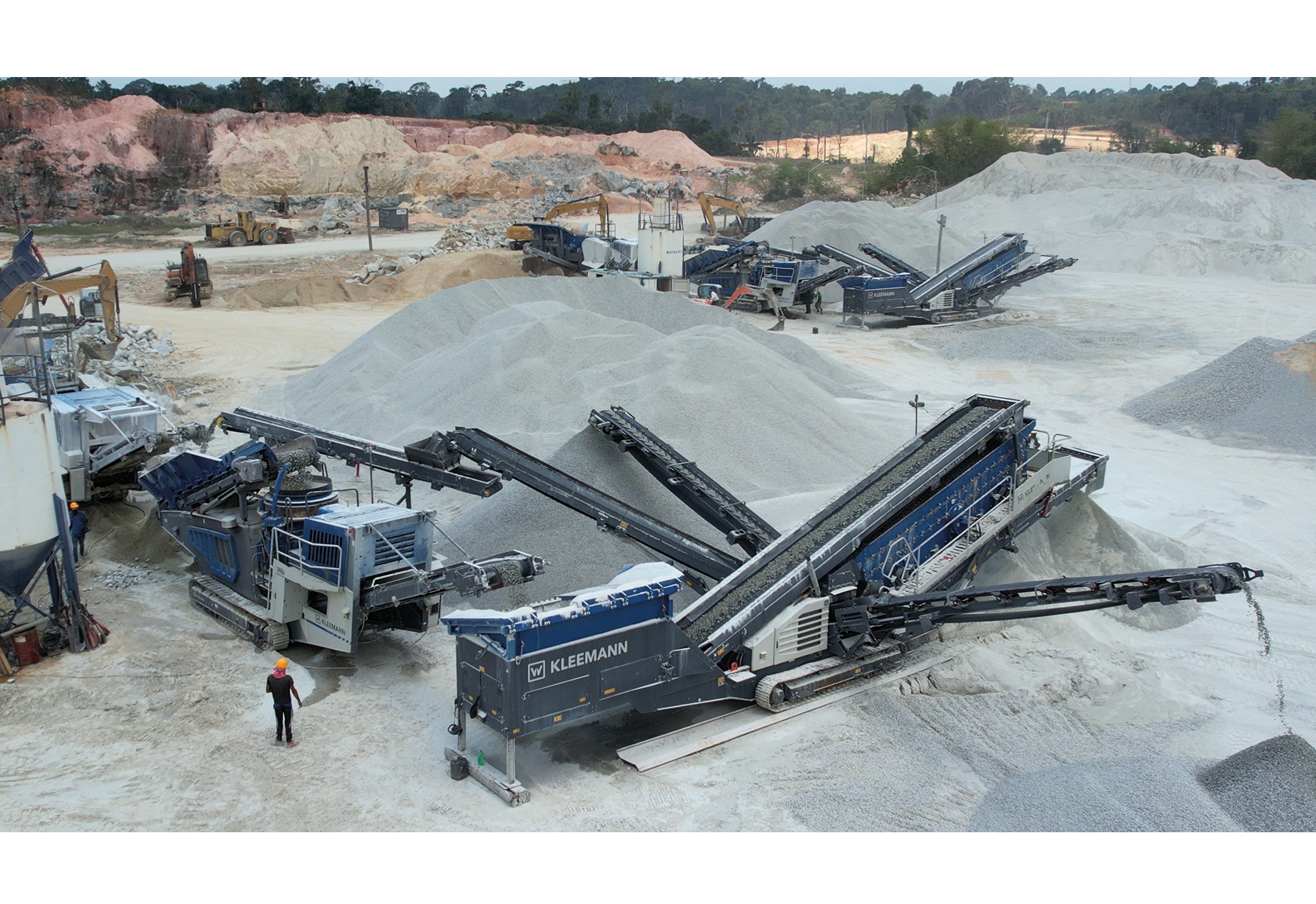 Three classified final products are created with a single plant train.