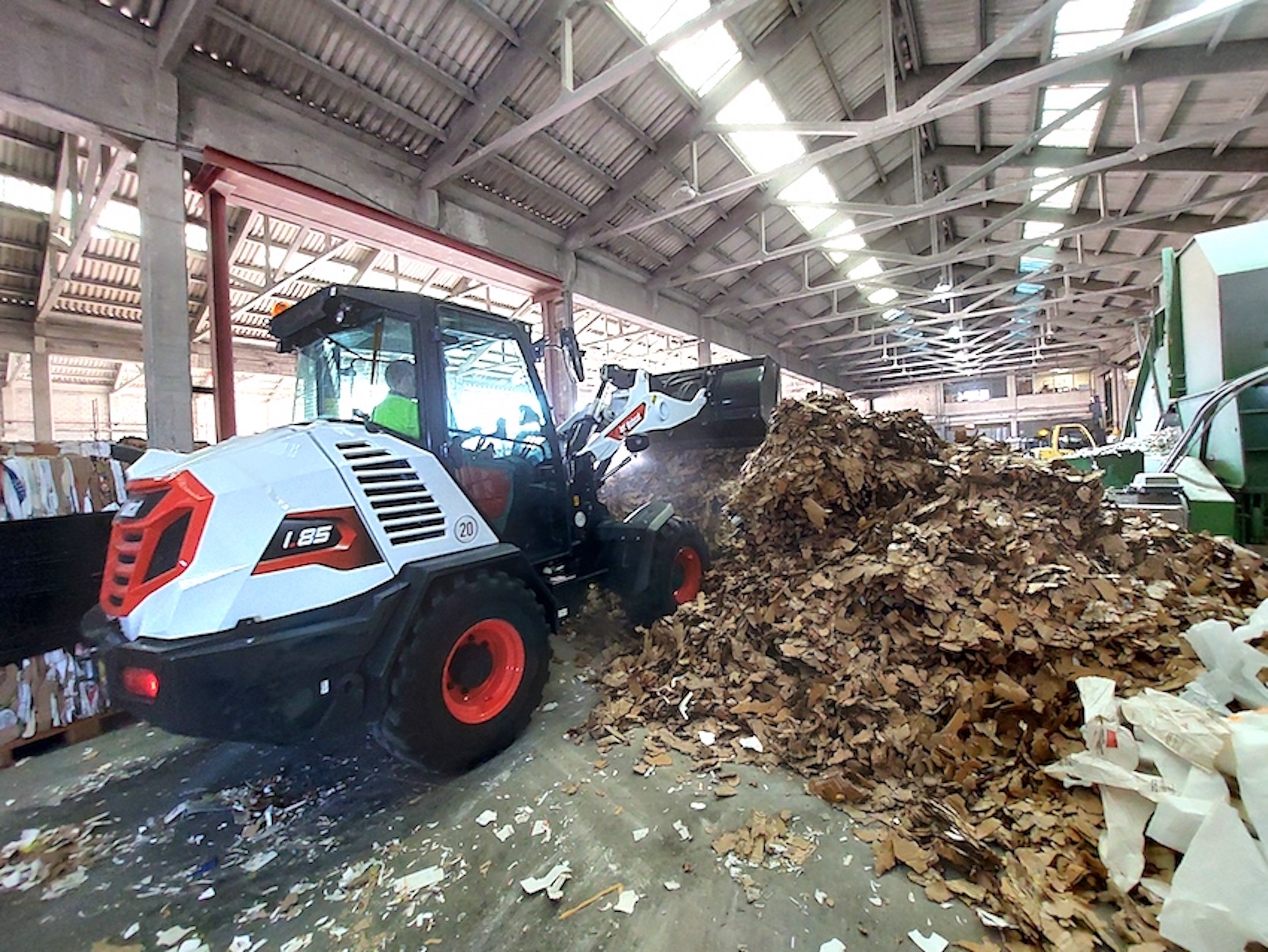 New Bobcat L85 Wheel Loader for Optimal Paper Recycling