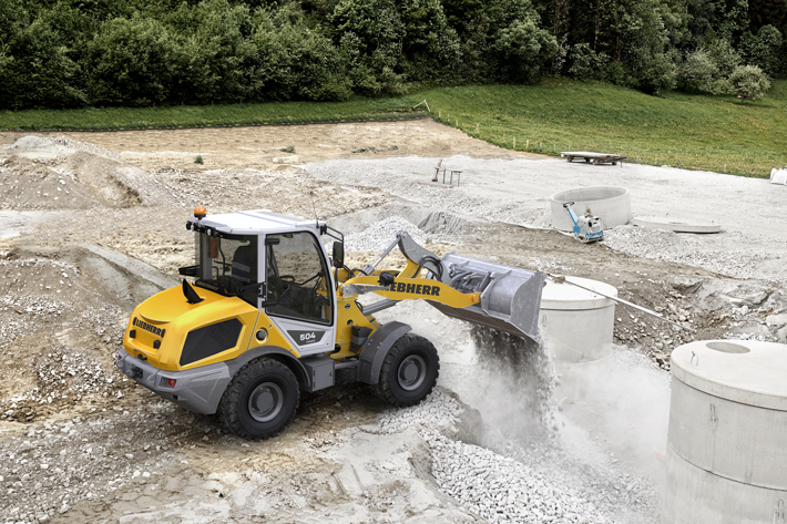The Liebherr L 504 compact loader is the latest model in Liebherr’s wheel loader range.<br> Image source: Liebherr-International Deutschland GmbH