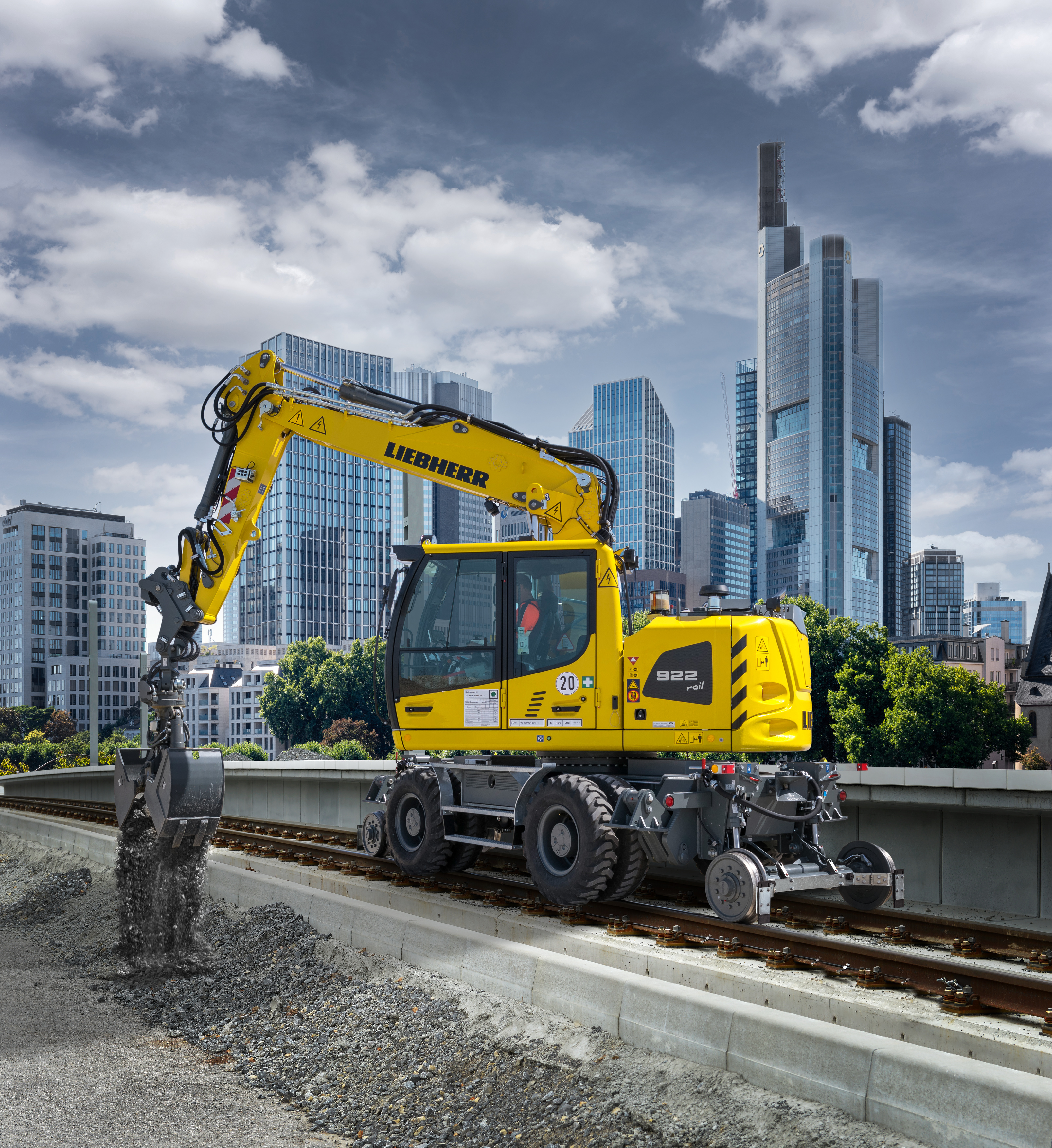 Liebherr rail-road excavators