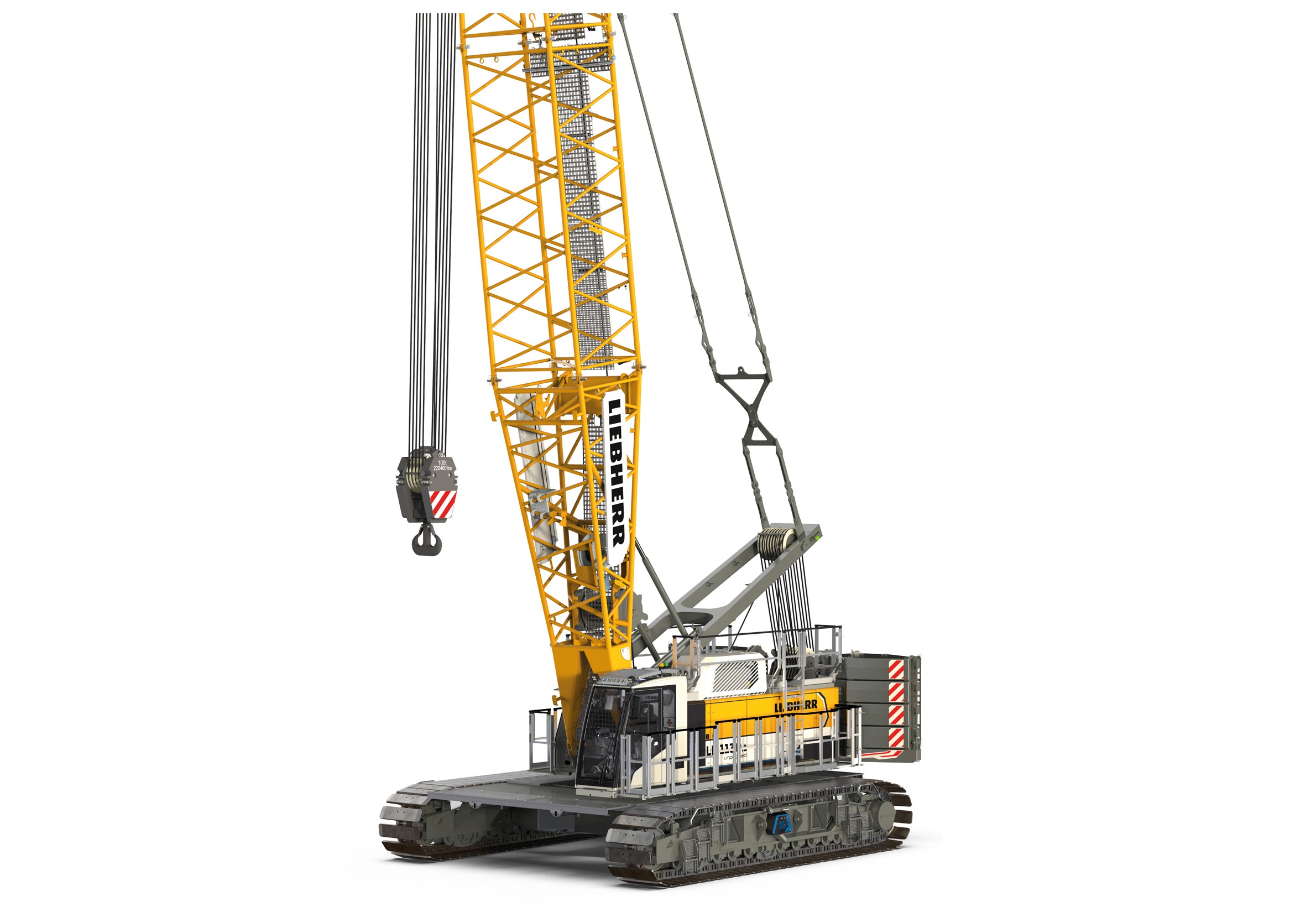 The new Liebherr crawler crane type LR 1130.1 is available as electro-hydraulic and conventional version. 