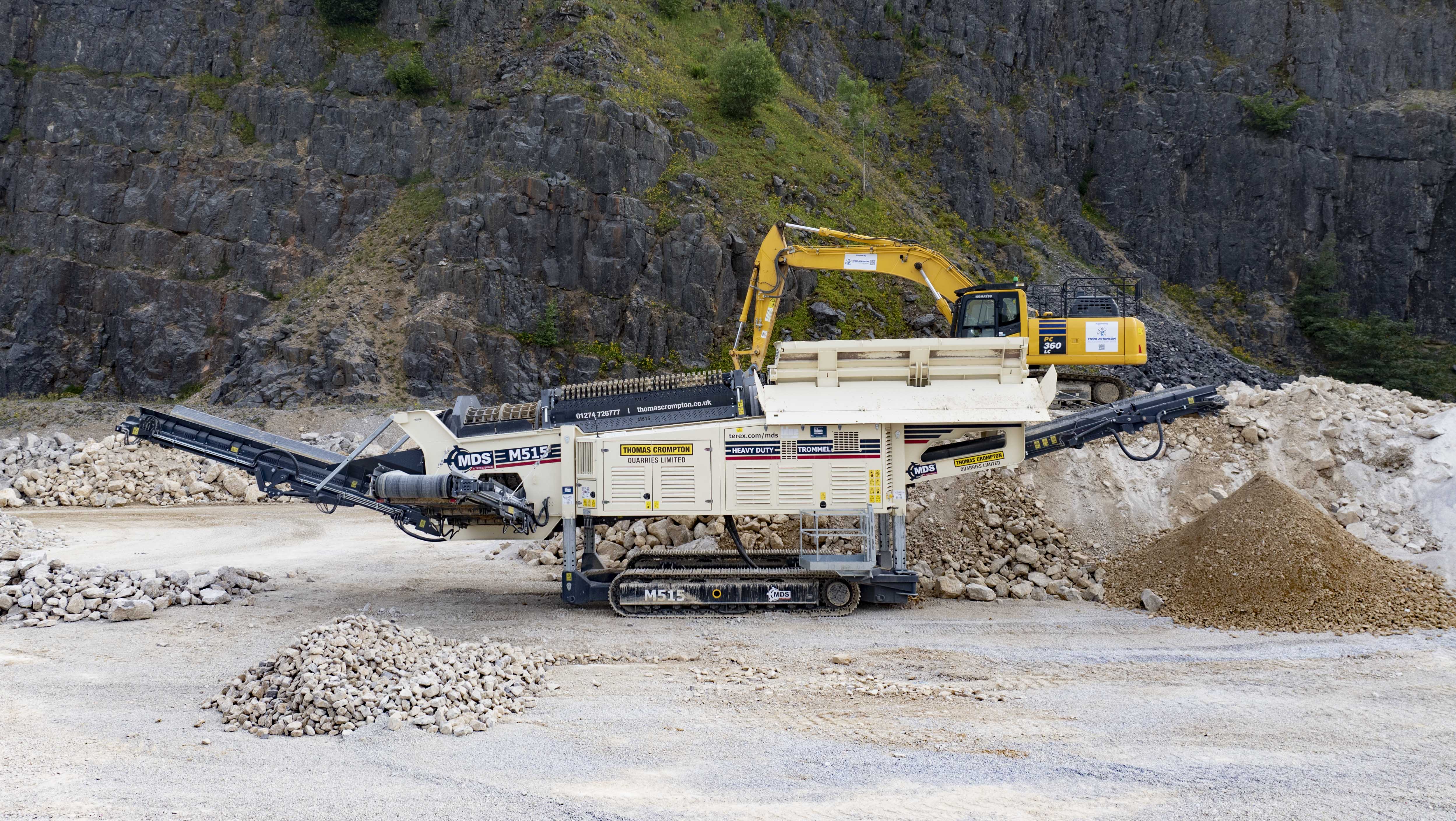 MDS had its flagship M515 trommel on demo in Hillhead's Crusher Alley
