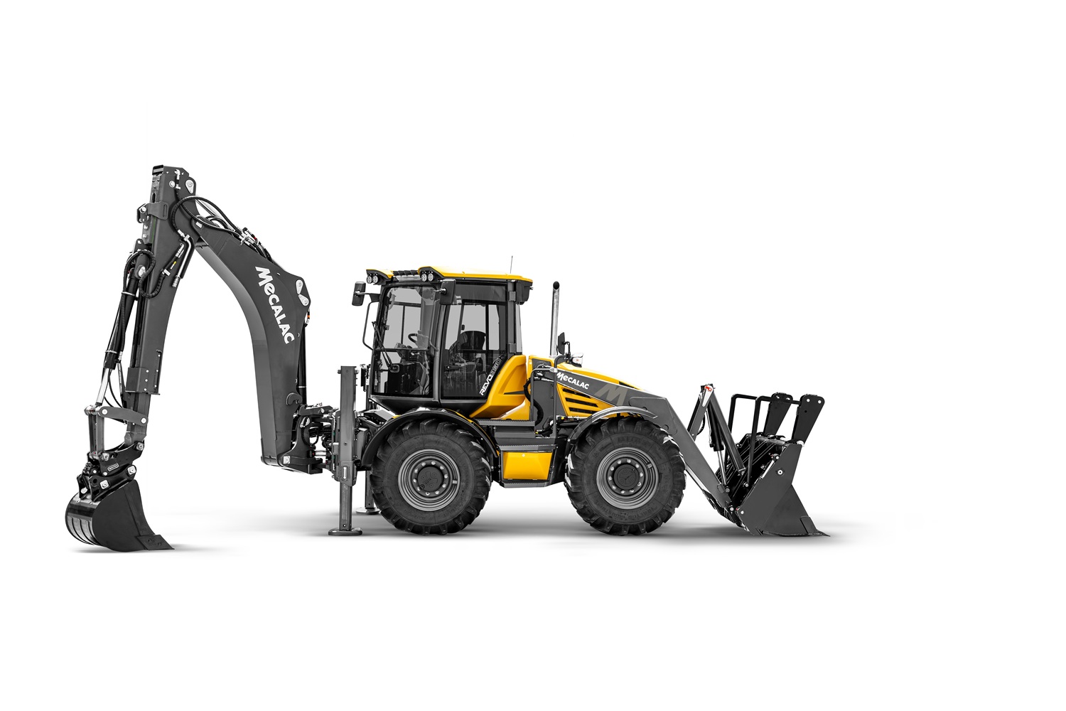 Mecalac unveils the Revo990: The world's first backhoe loader with rotating cab!