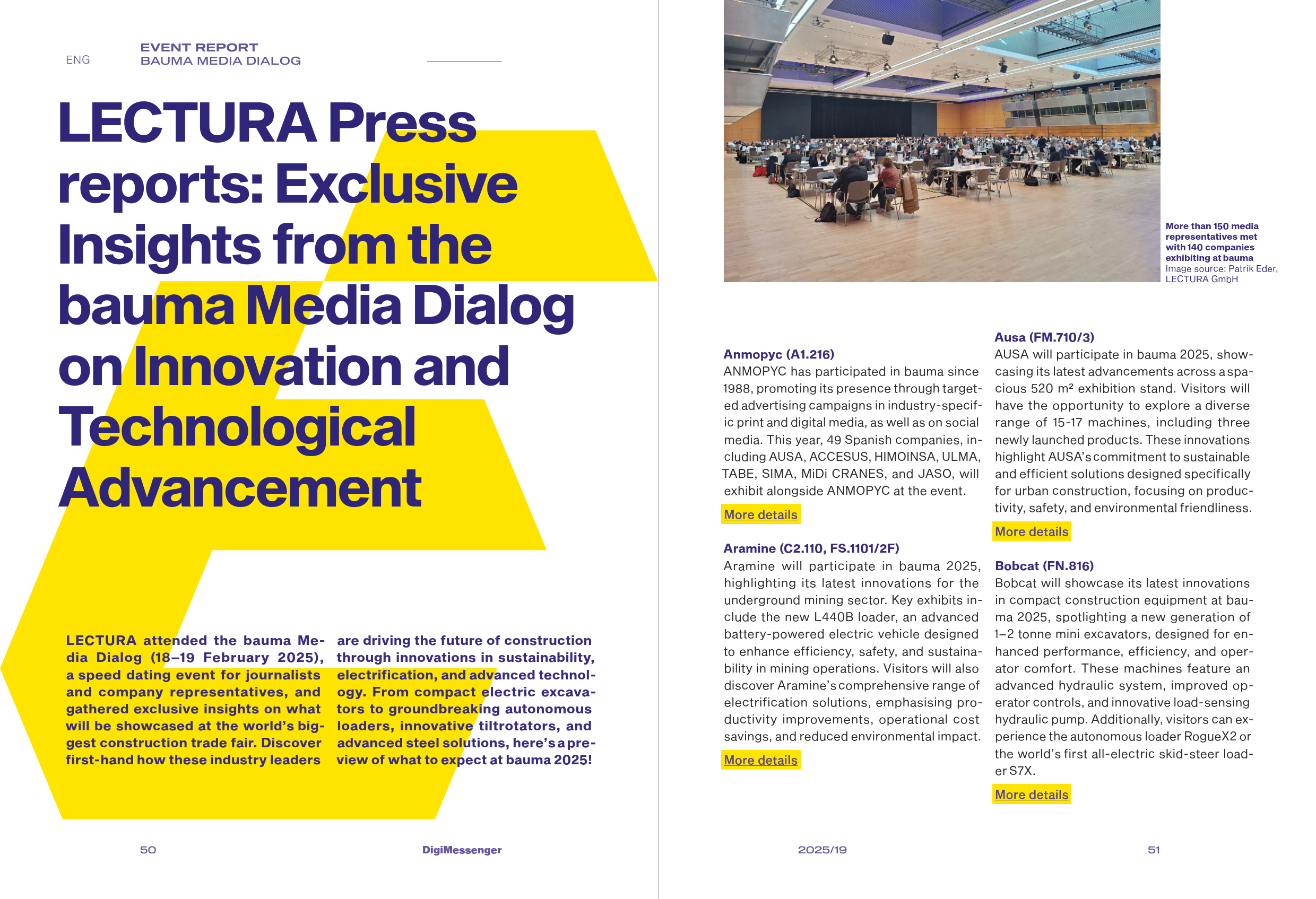  LECTURA Press reports: Exclusive Insights from the bauma Media Dialog on Innovation and Technological Advancement
