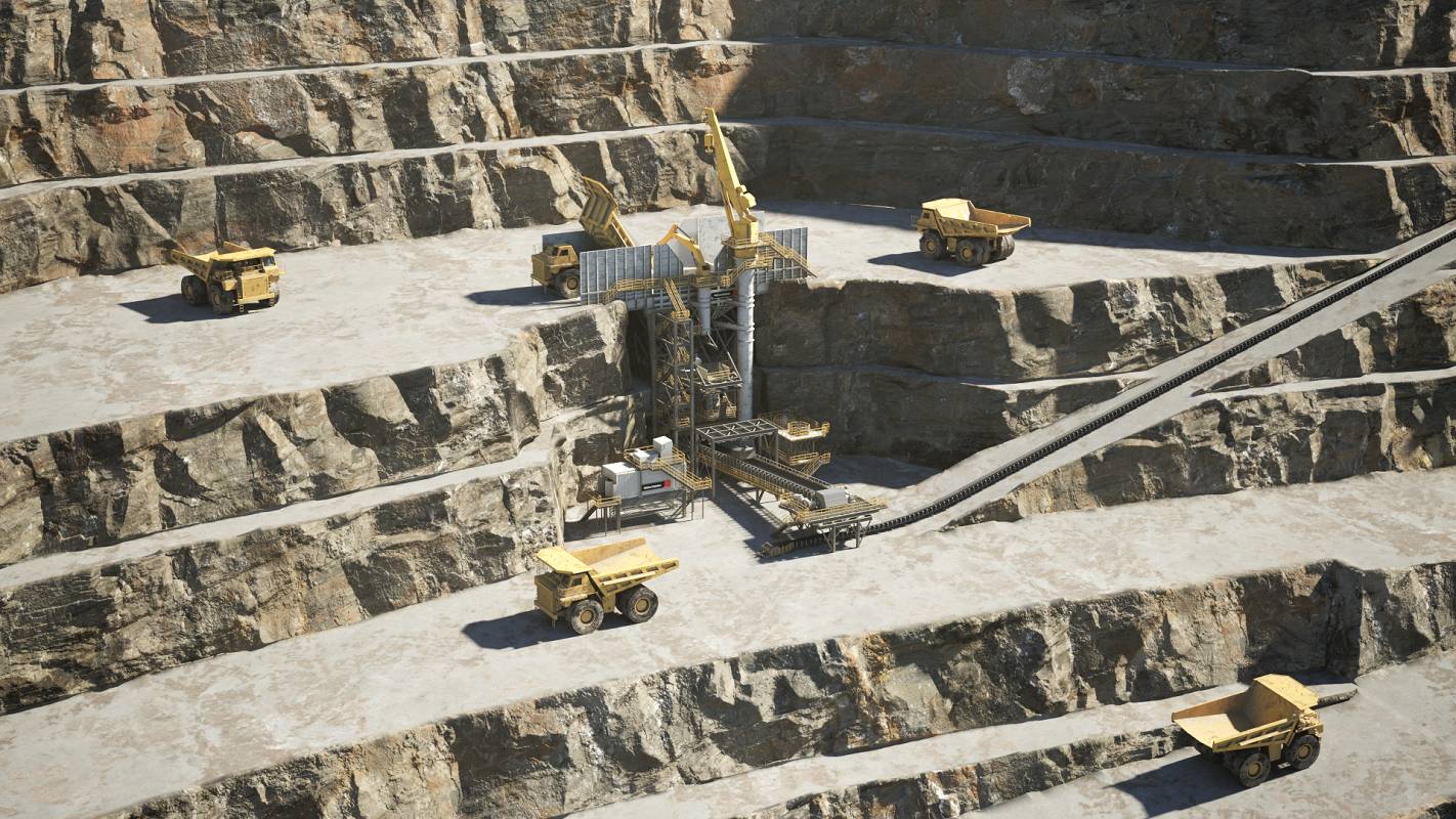 Metso Outotec-semimobile primary gyratory in the pit