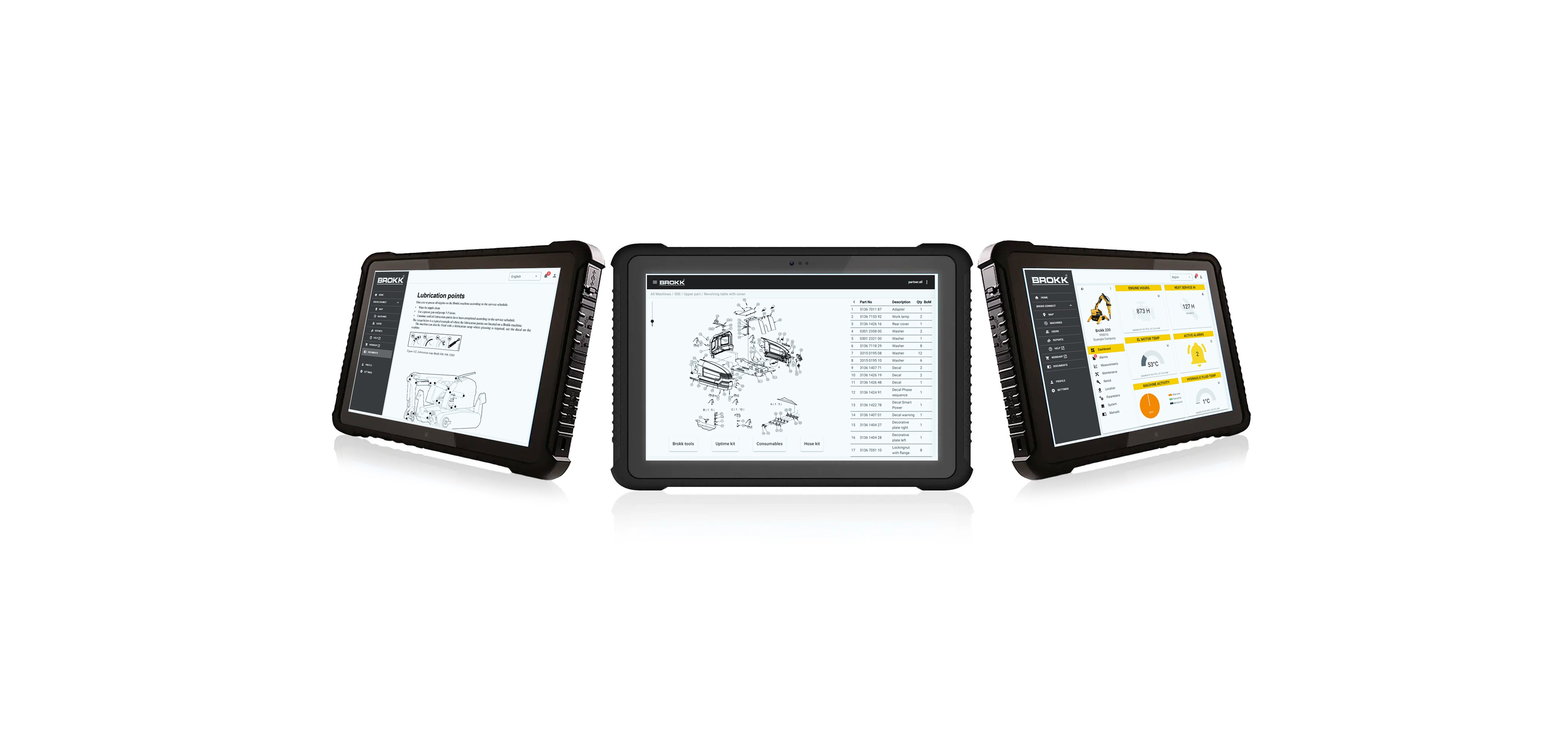 My Brokk connects Documents, Brokk Connect, and a Webshop together into one easy-to-use online platform.