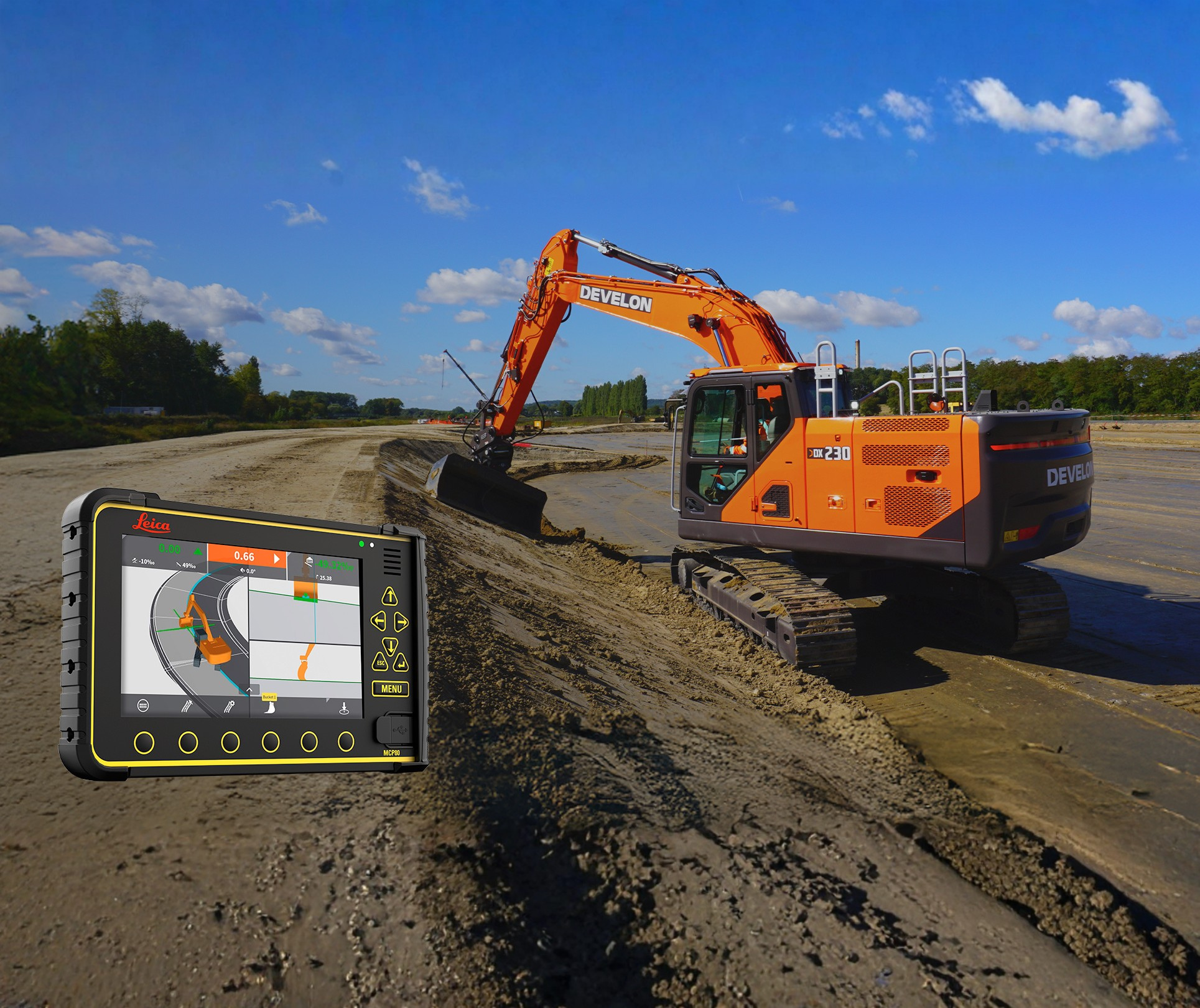 DEVELON DX230LC-9 & Leica Geosystems