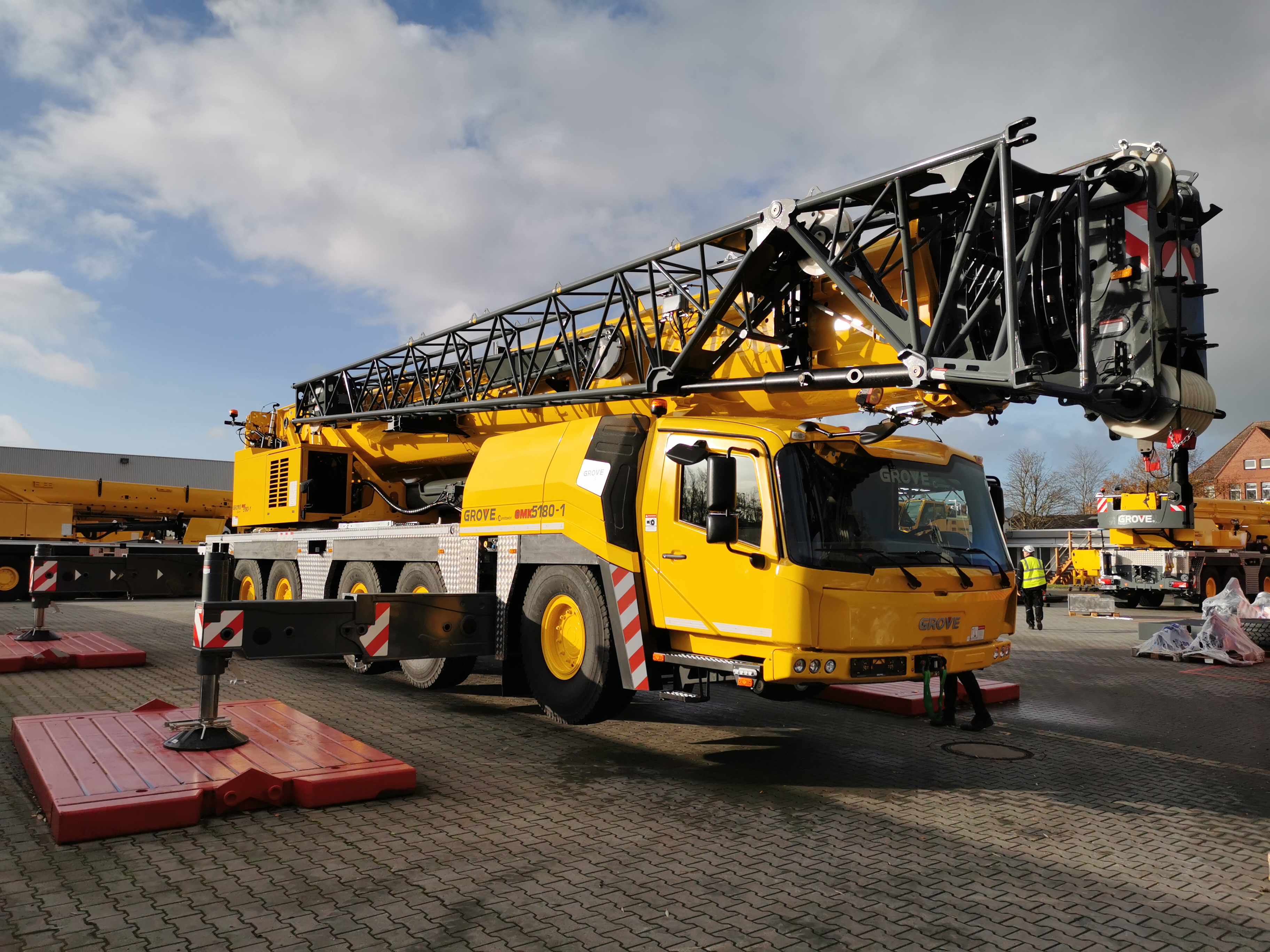 LOTOS Serwis’s Grove GMK5180-1 during the handover ceremony at the Manitowoc factory in Wilhelmshaven, Germany.