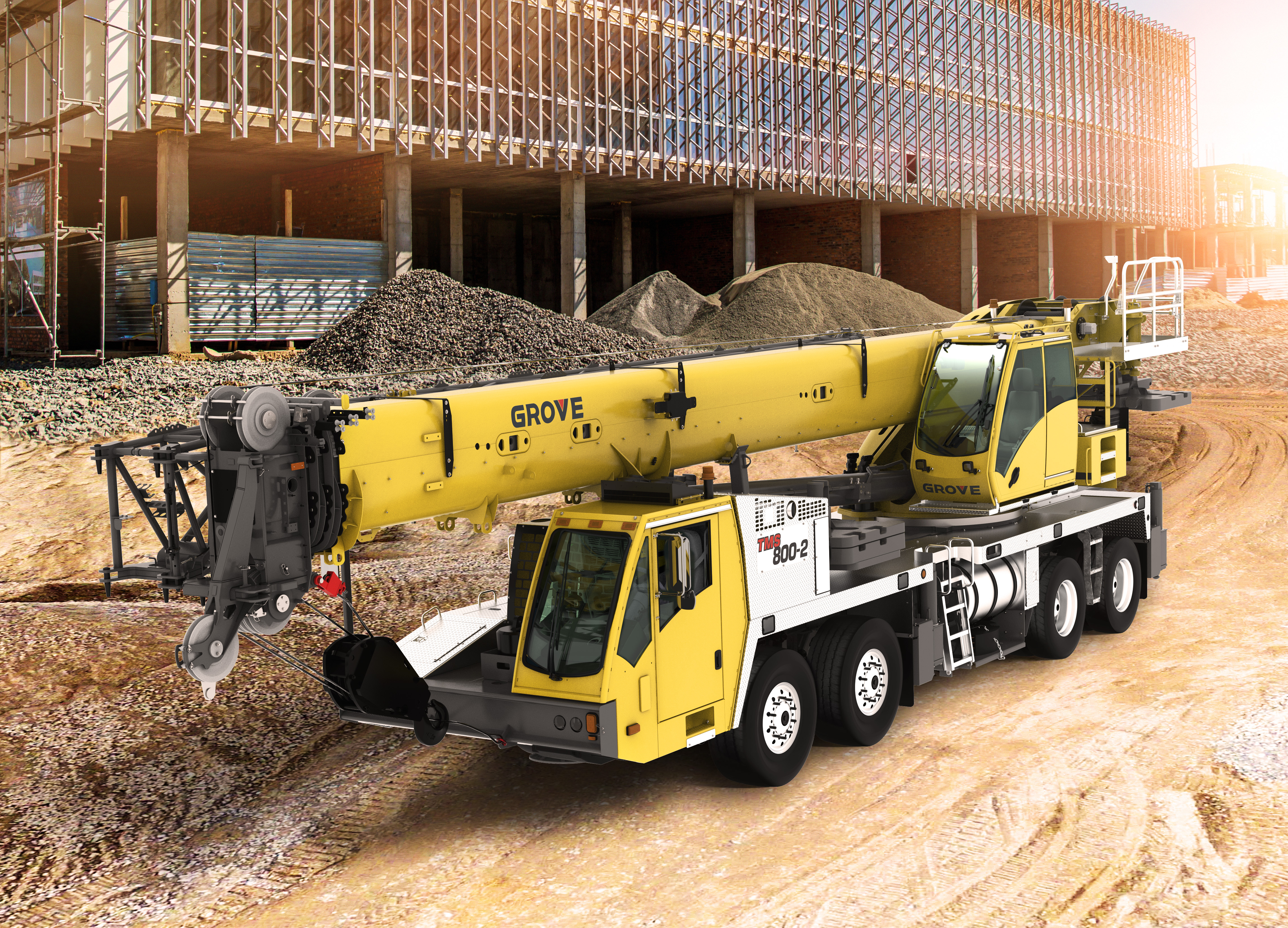 New Grove TMS800-2 boosts productivity with easier roading and big crane features