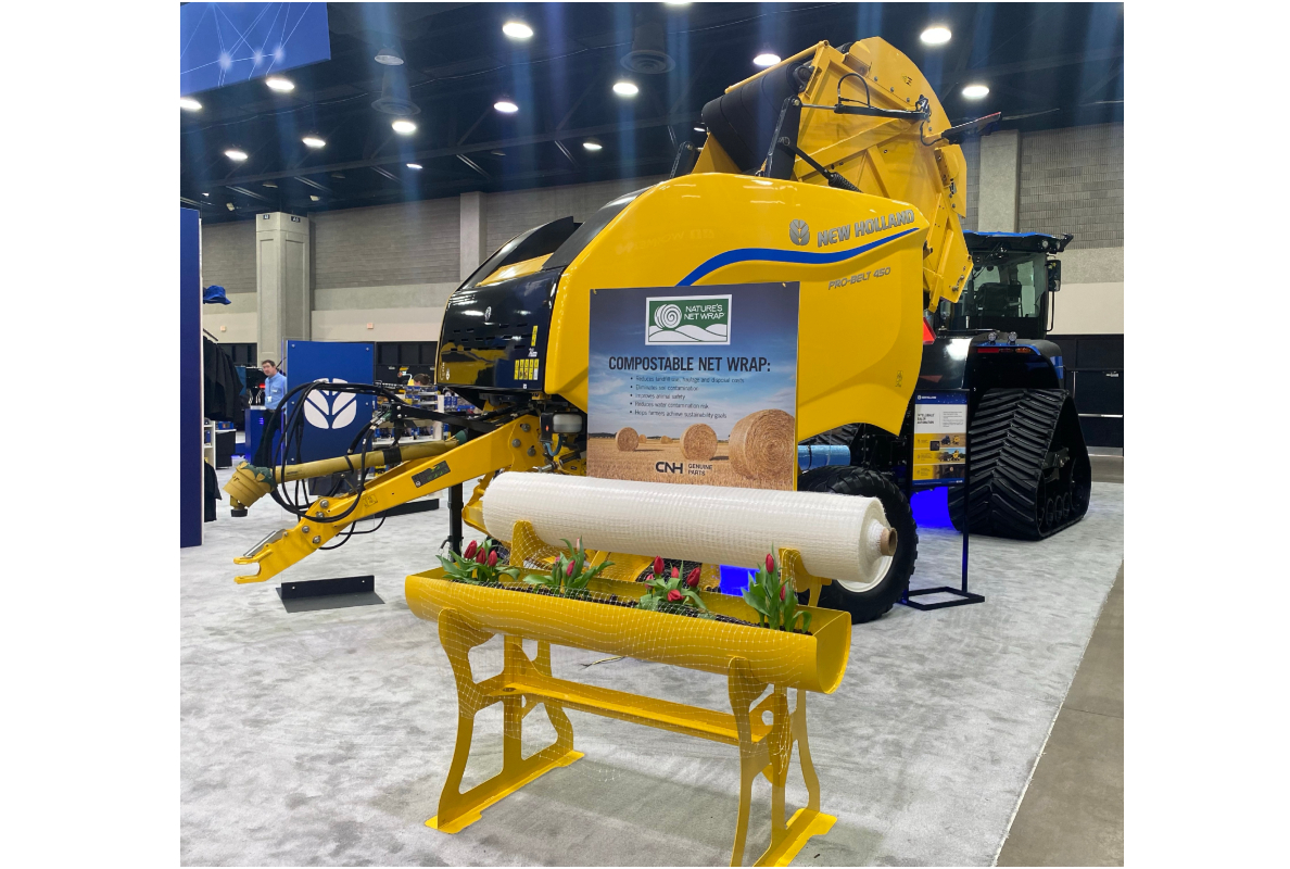 New Holland stand showing Nature's Net Wrap