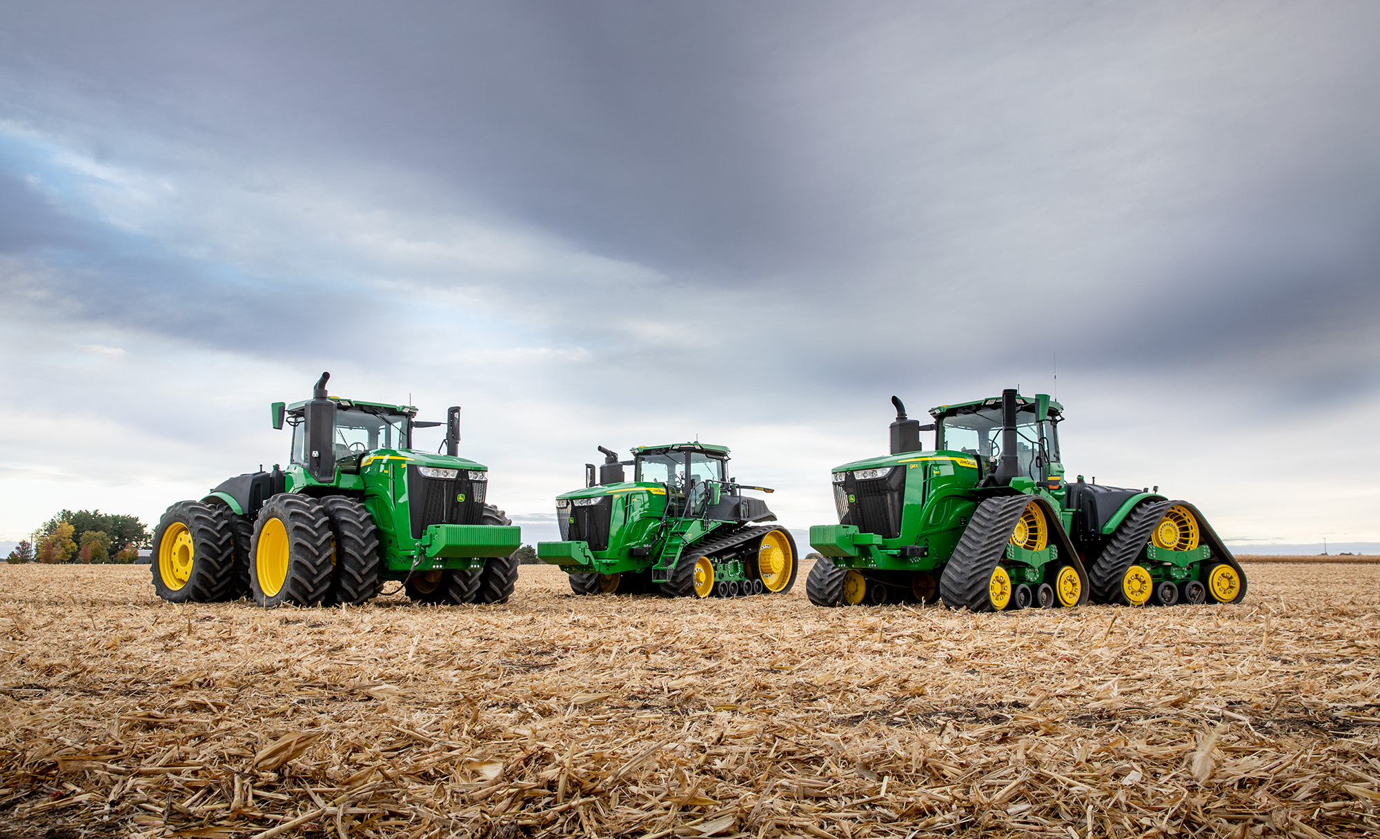 New John Deere 9R Series tractors - group