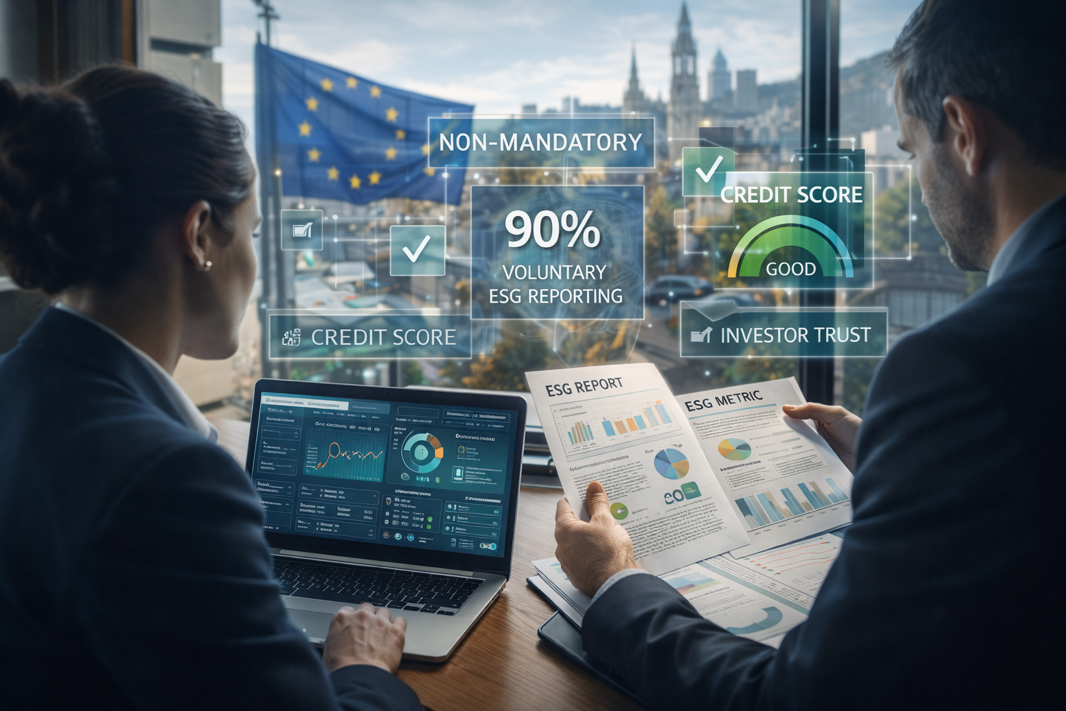 Despite reduced regulatory pressure, EU firms continue voluntary ESG reporting to manage risk and meet investor expectations.
