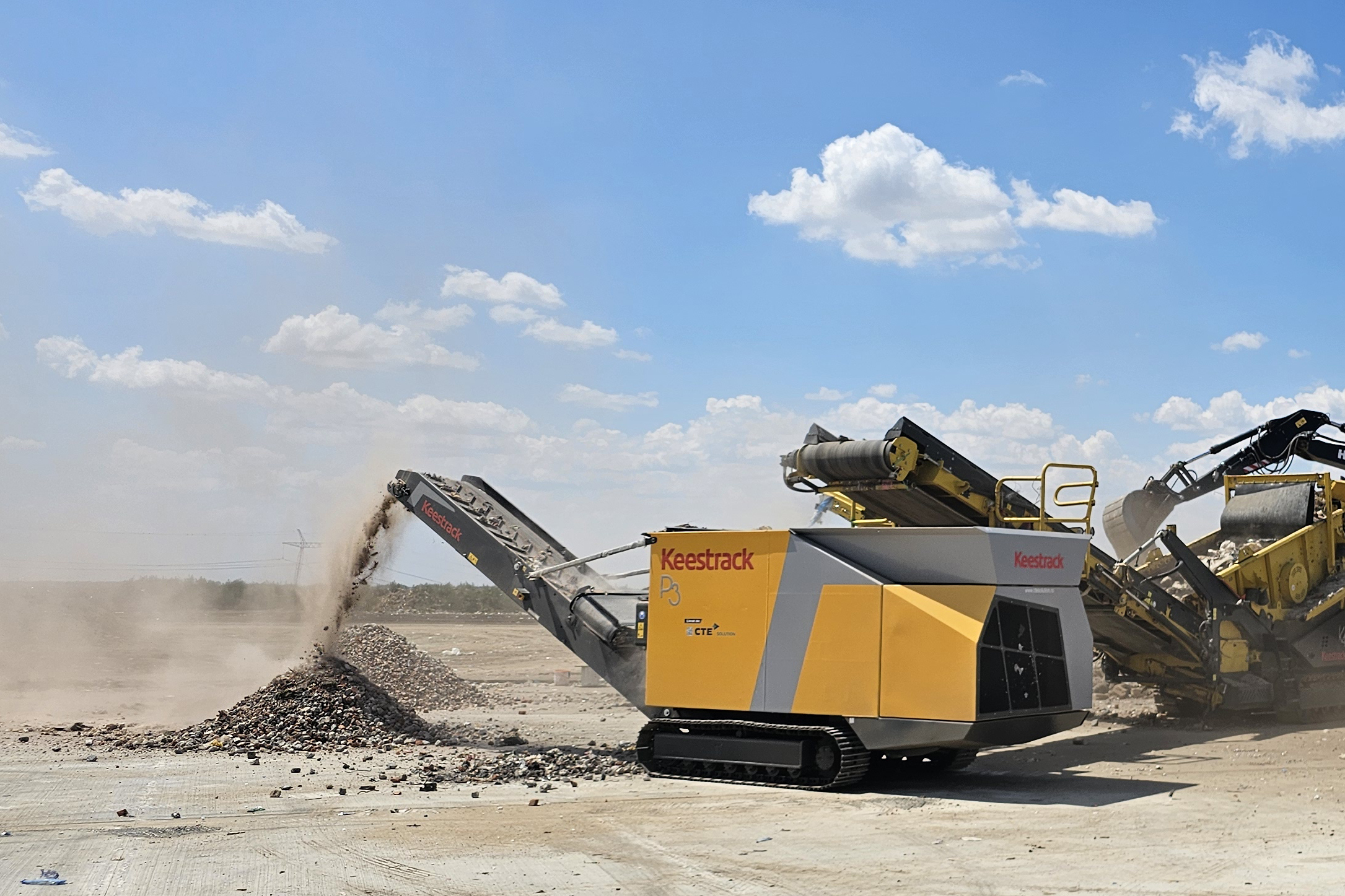 The P3 twin shaft shredder, available with several shafts depending on application