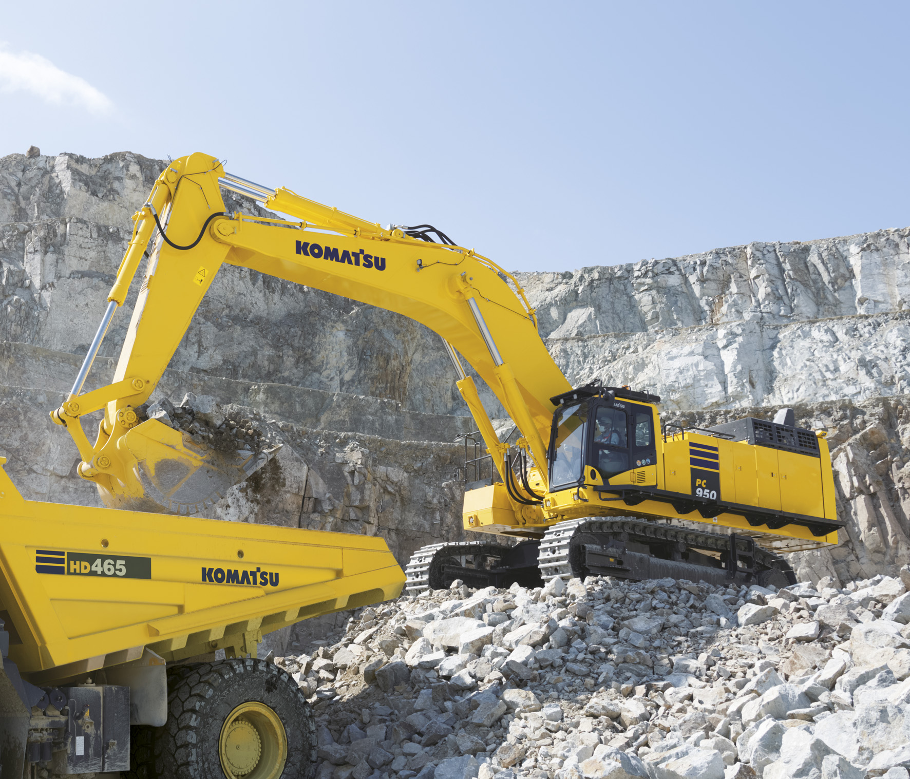 The Komatsu PC950LC-11 large hydraulic excavator.